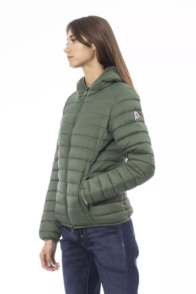 Invicta Chic Green Quilted Hooded Jacket