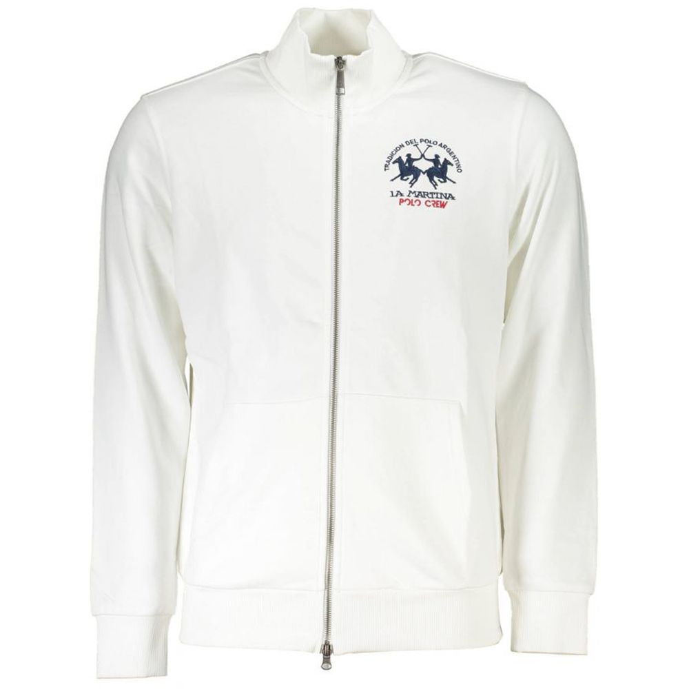 La Martina Elegant Cotton Blend Zippered Sweater