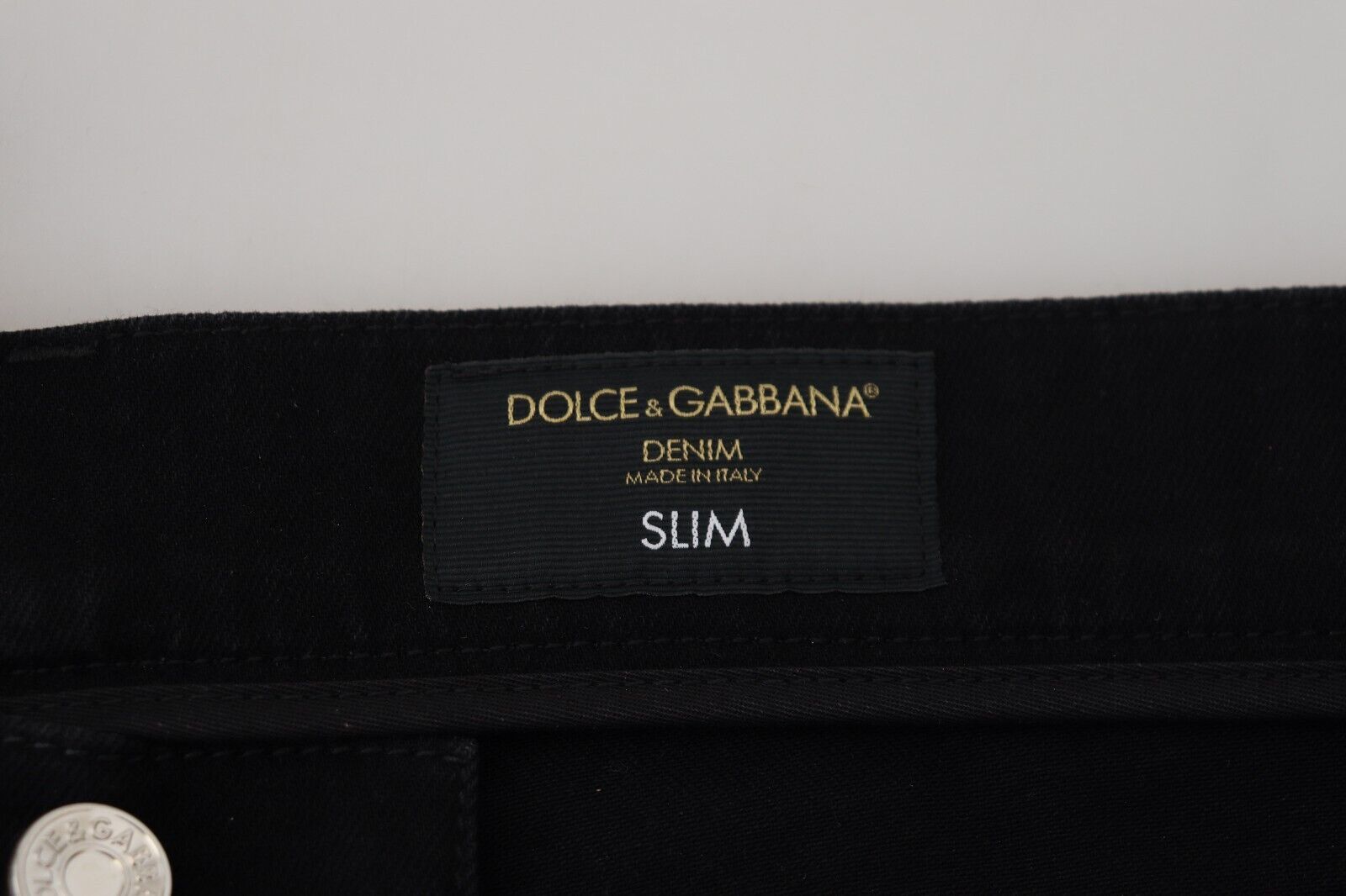 Dolce & Gabbana Черни златисти памучни ежедневни дънки от деним
