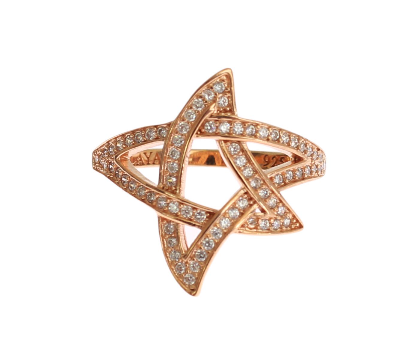 Дамски прозрачен сребърен пръстен Nialaya CZ Gold 925