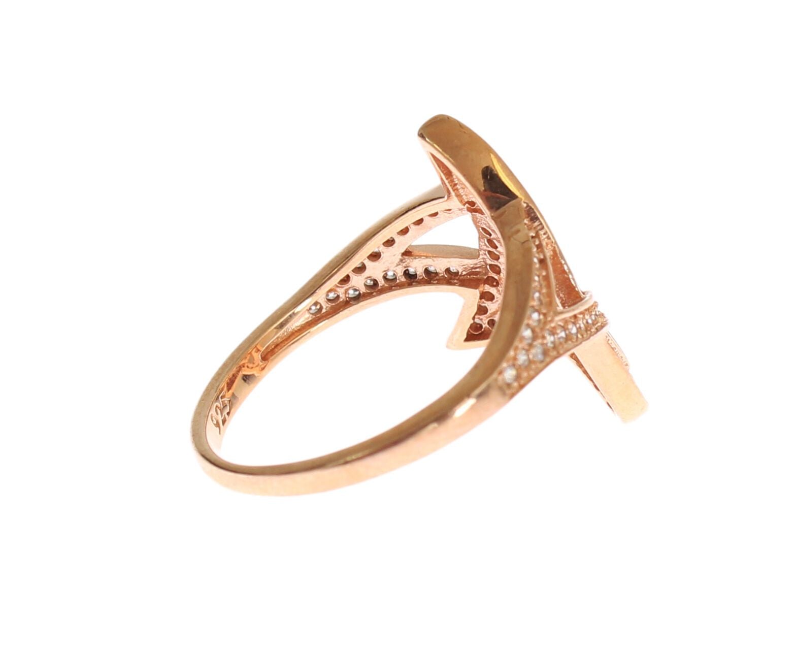 Дамски прозрачен сребърен пръстен Nialaya CZ Gold 925