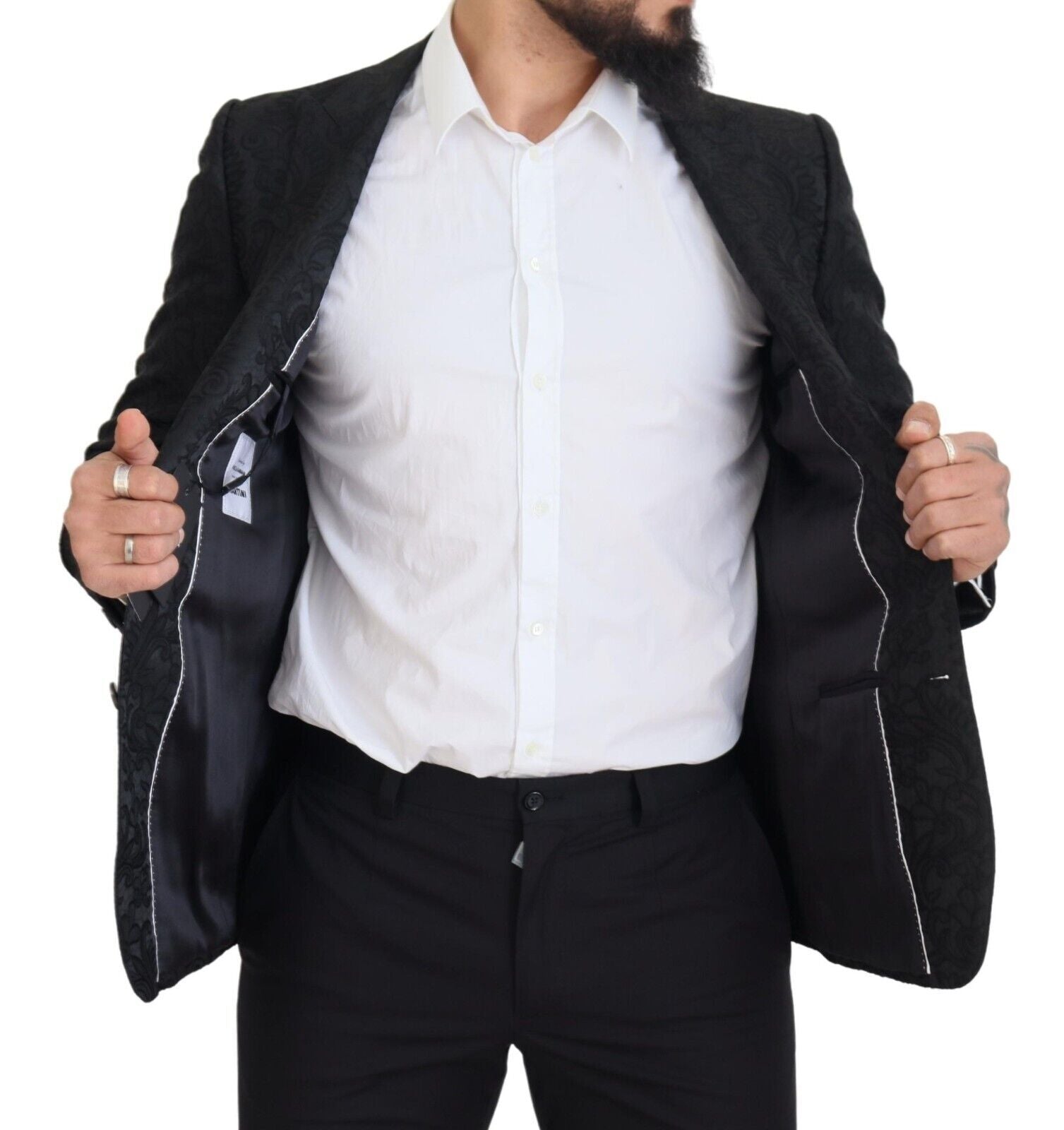 Елегантен сако с прилепнала кройка и ревер Dolce & Gabbana