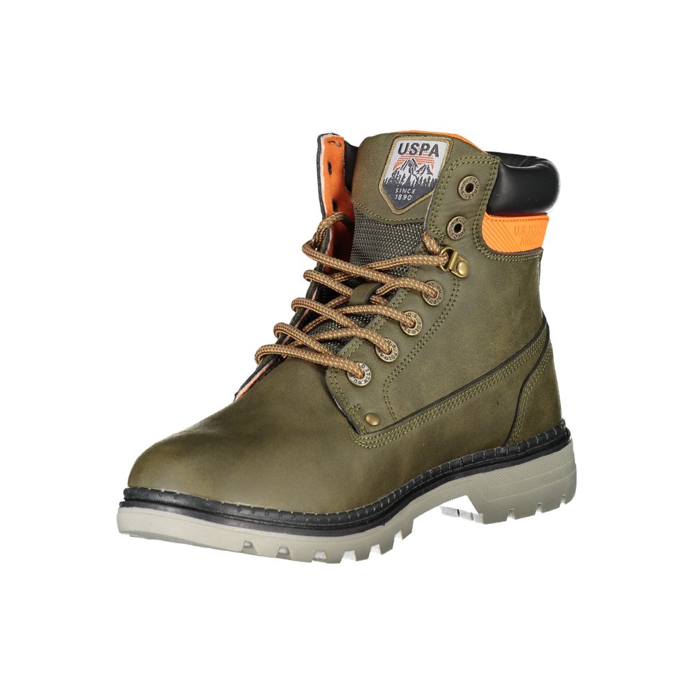U.S. POLO ASSN. Elegant Lace-Up High Boots with Contrast Details
