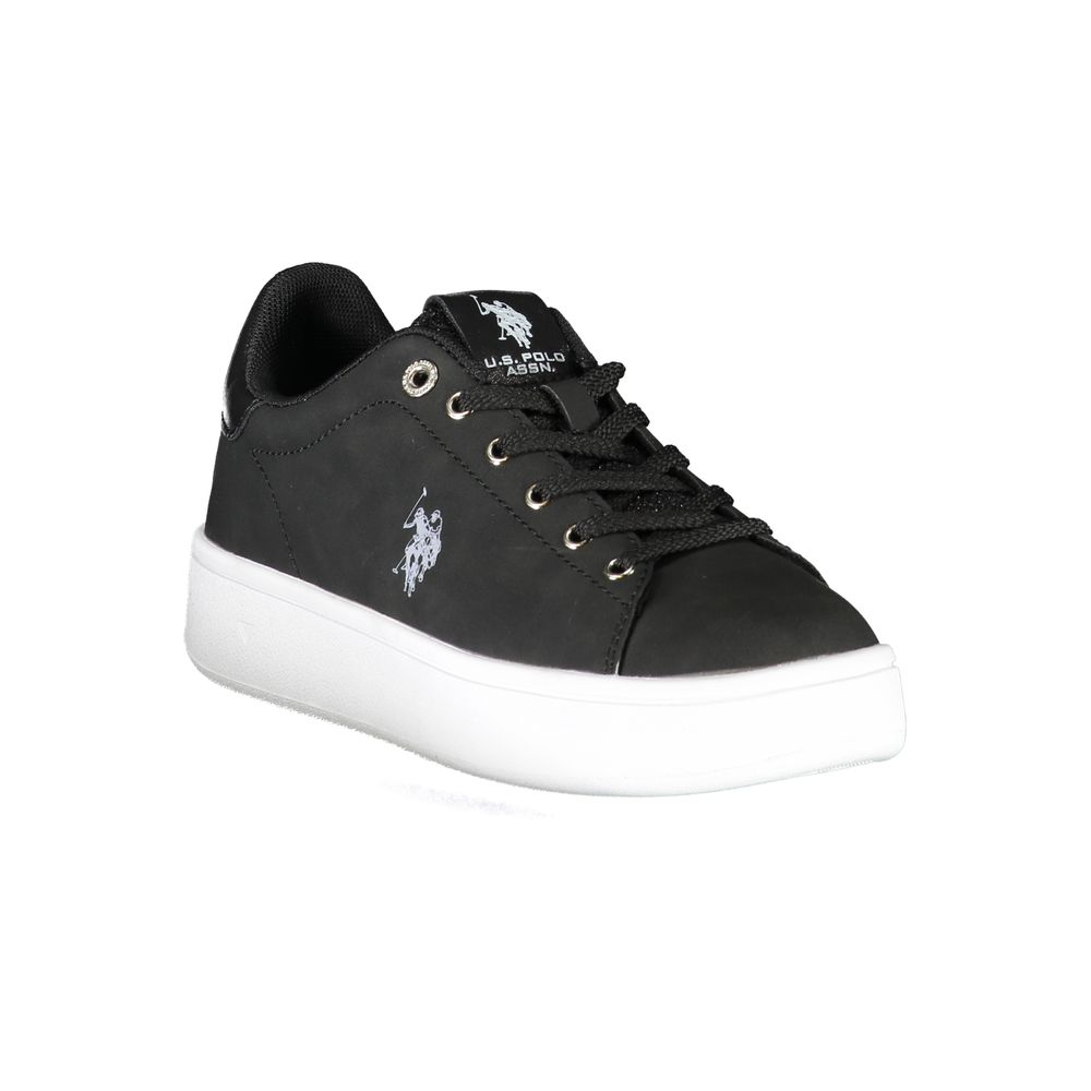 U.S. POLO ASSN. Chic Black Laced Sports Sneakers with Logo Detail