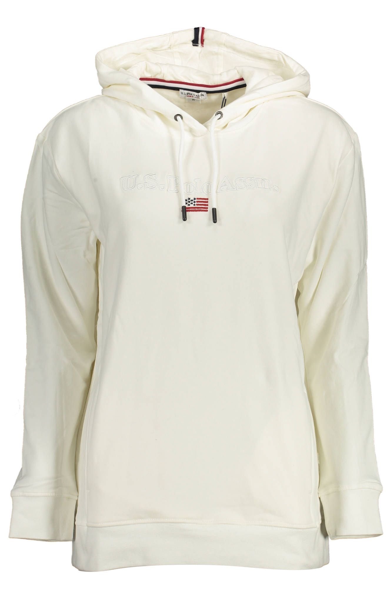 U.S. POLO ASSN. Chic White Hooded Sweatshirt with Embroidery