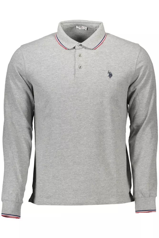 U.S. POLO ASSN. Elegant Long-Sleeve Polo with Contrast Details