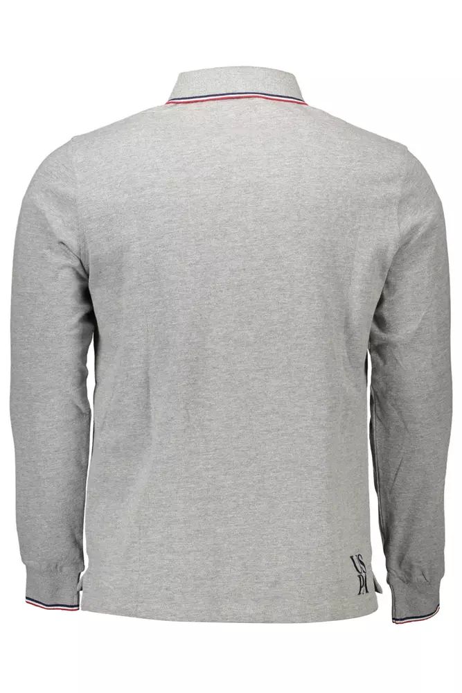 U.S. POLO ASSN. Elegant Long-Sleeve Polo with Contrast Details