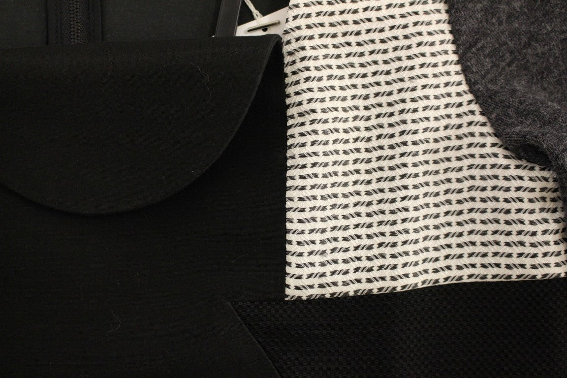 Шикозен трицветен пуловер с дълъг ръкав KAALE SUKTAE