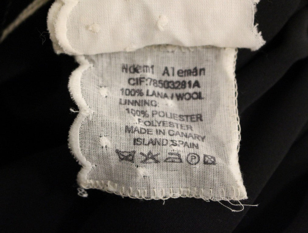 NOEMI ALEMÁN Елегантна сива карирана вълнена шортова пола