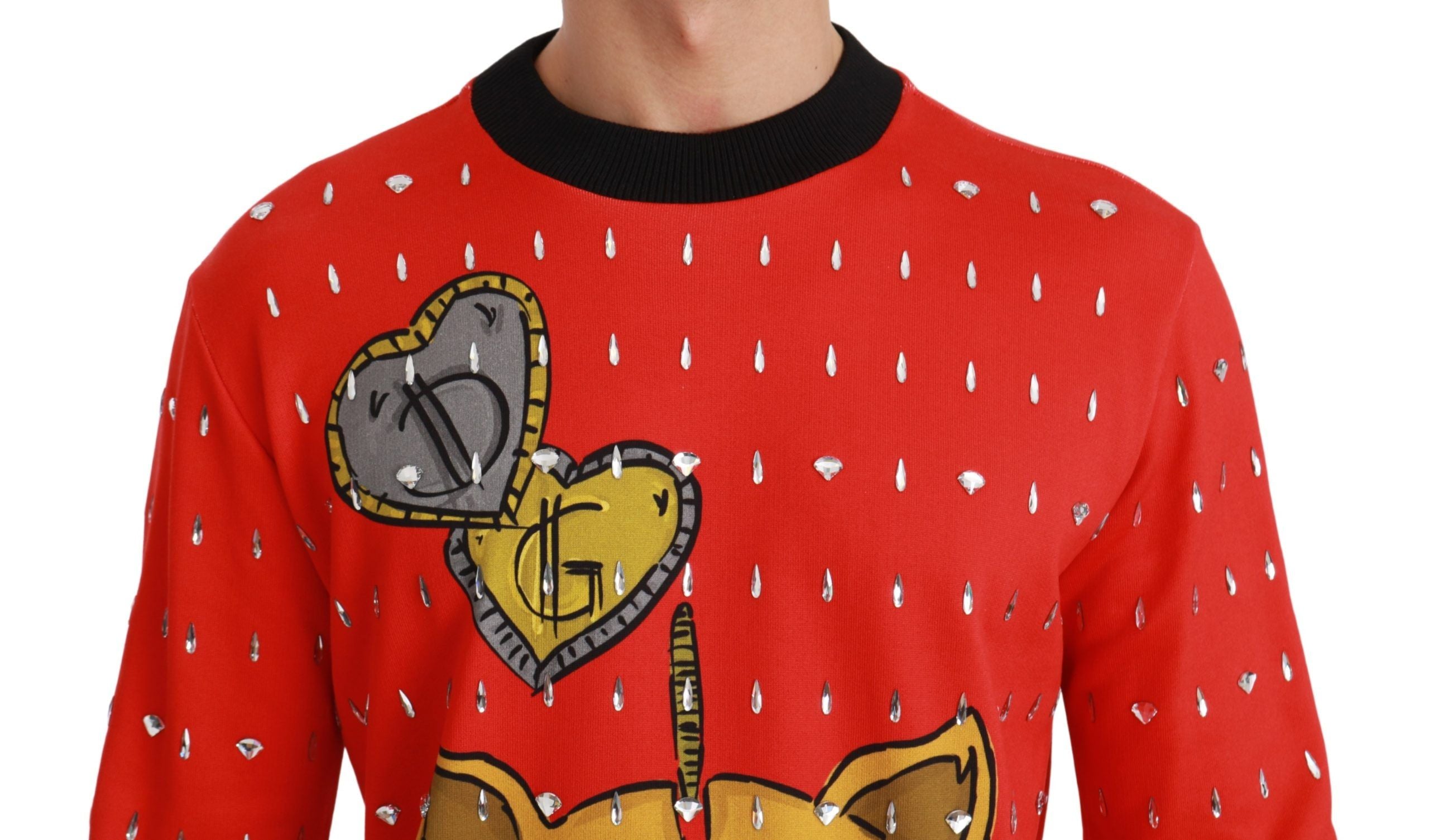 Пуловер Dolce & Gabbana Red Crystal Pig of the Year