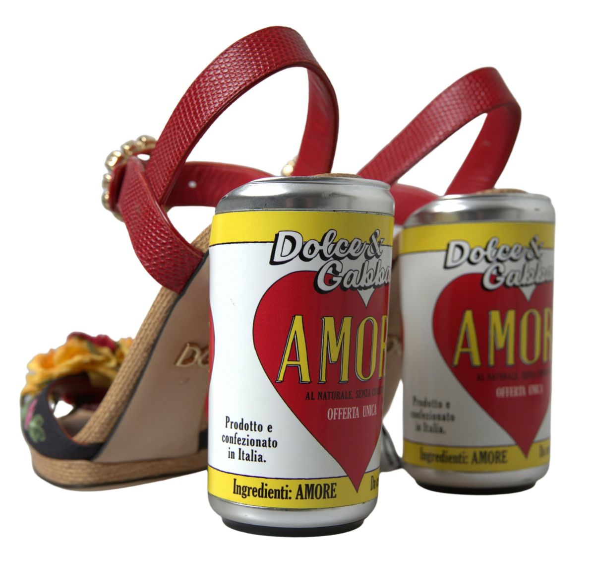 Dolce & Gabbana многоцветни кристални кожени сандали Amore Heels