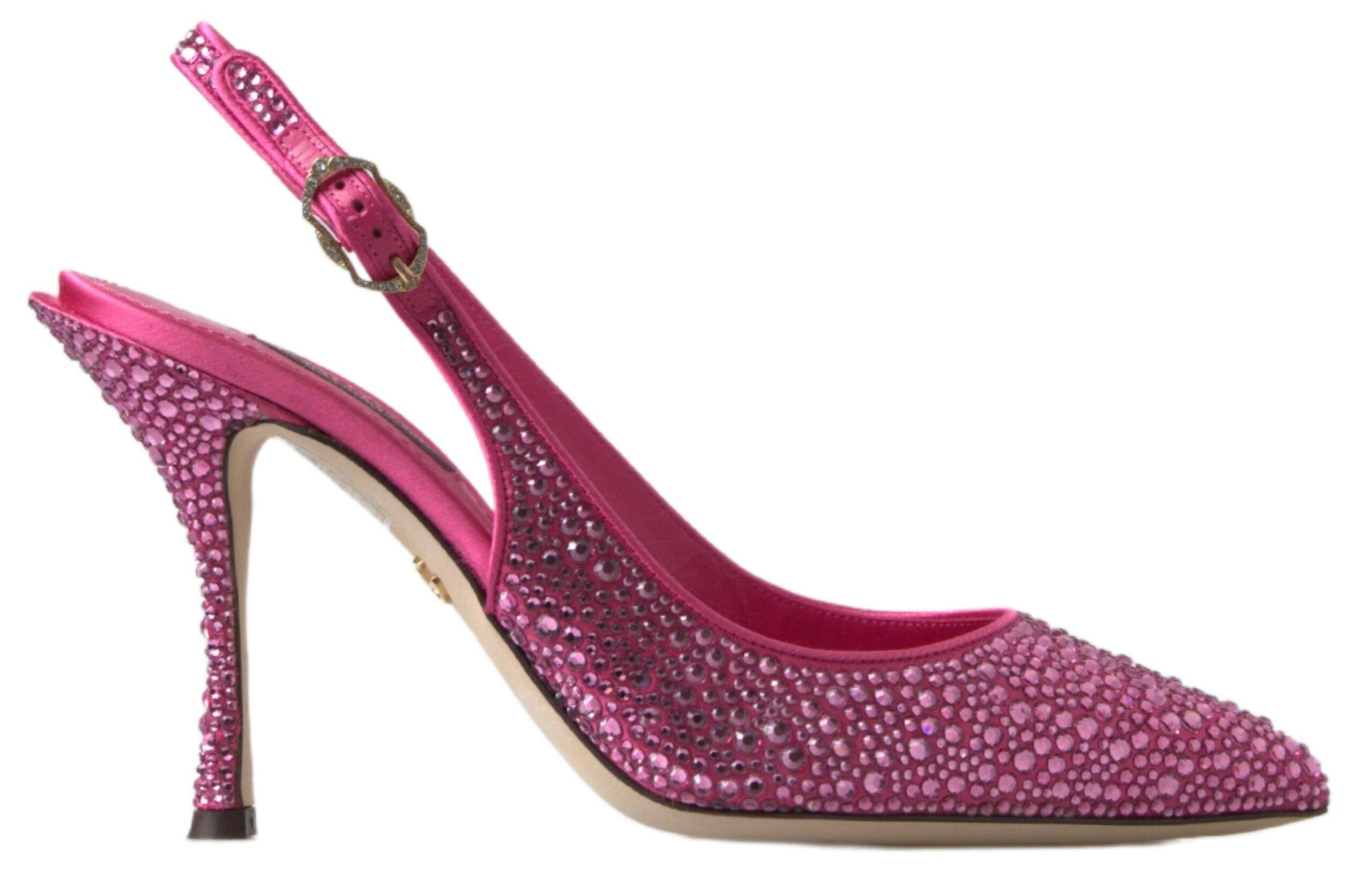 Обувки Dolce & Gabbana Pink Slingbacks Crystal Pumps