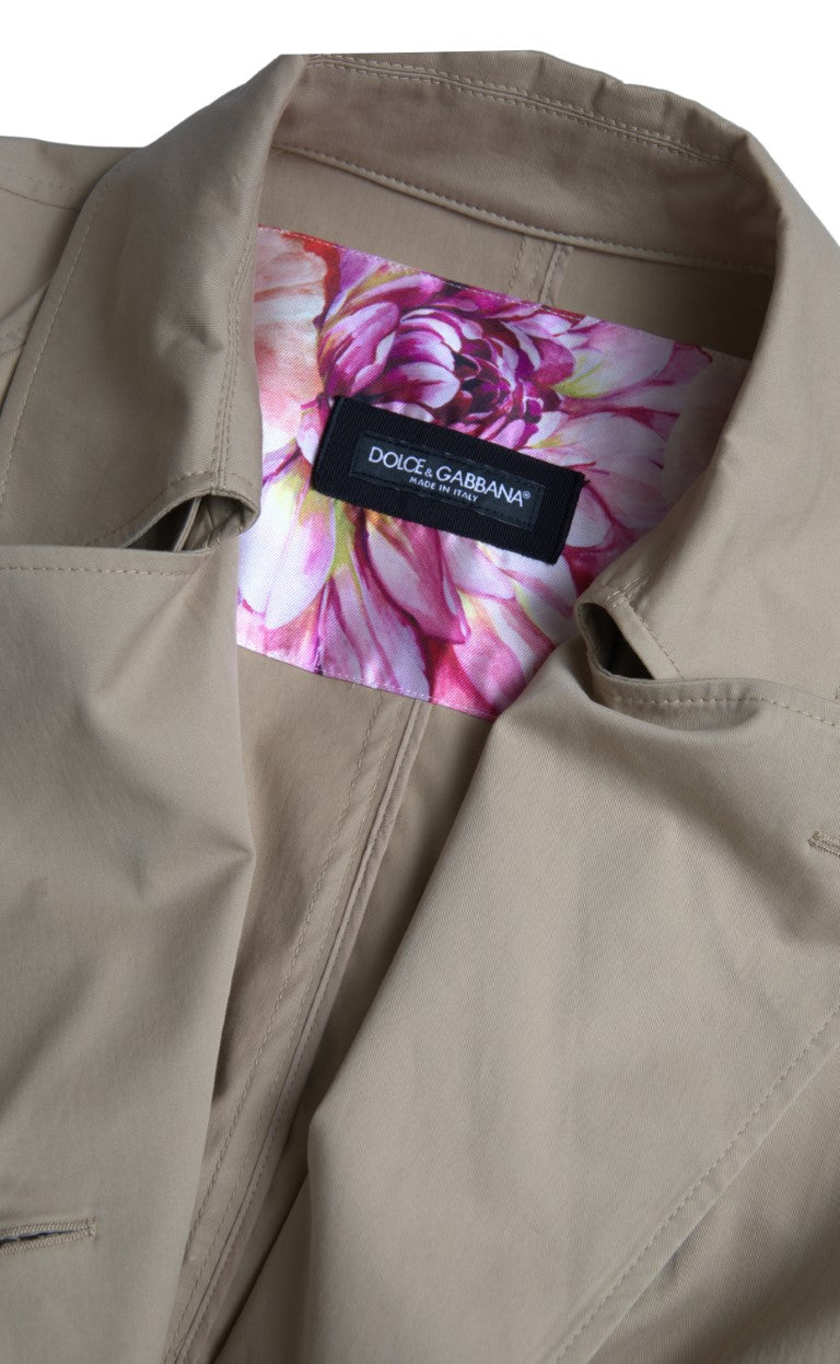 Двуредно яке Dolce & Gabbana в цвят каки