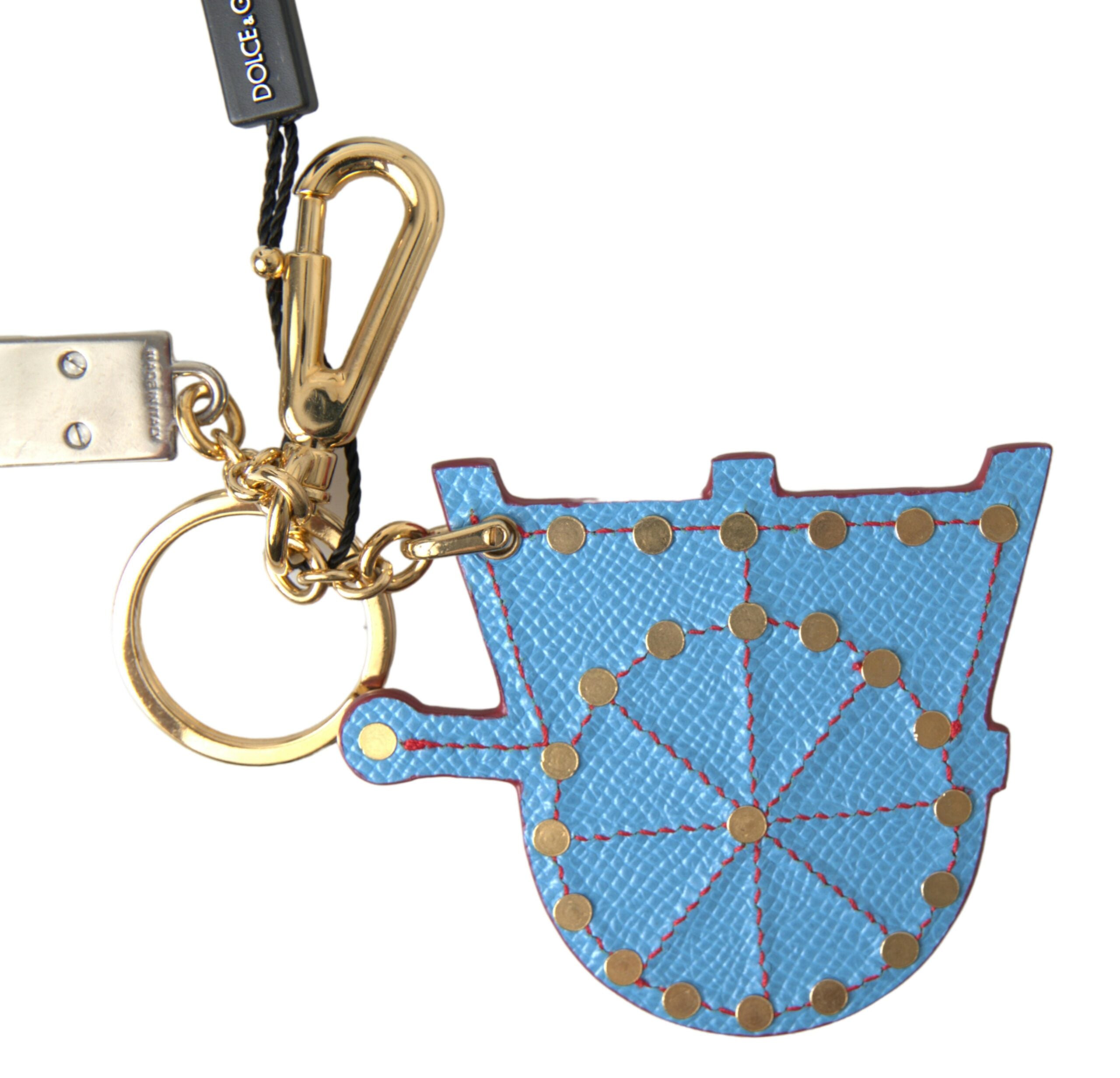 Dolce & Gabbana Elegant Multicolor Keychain with Gold Accents