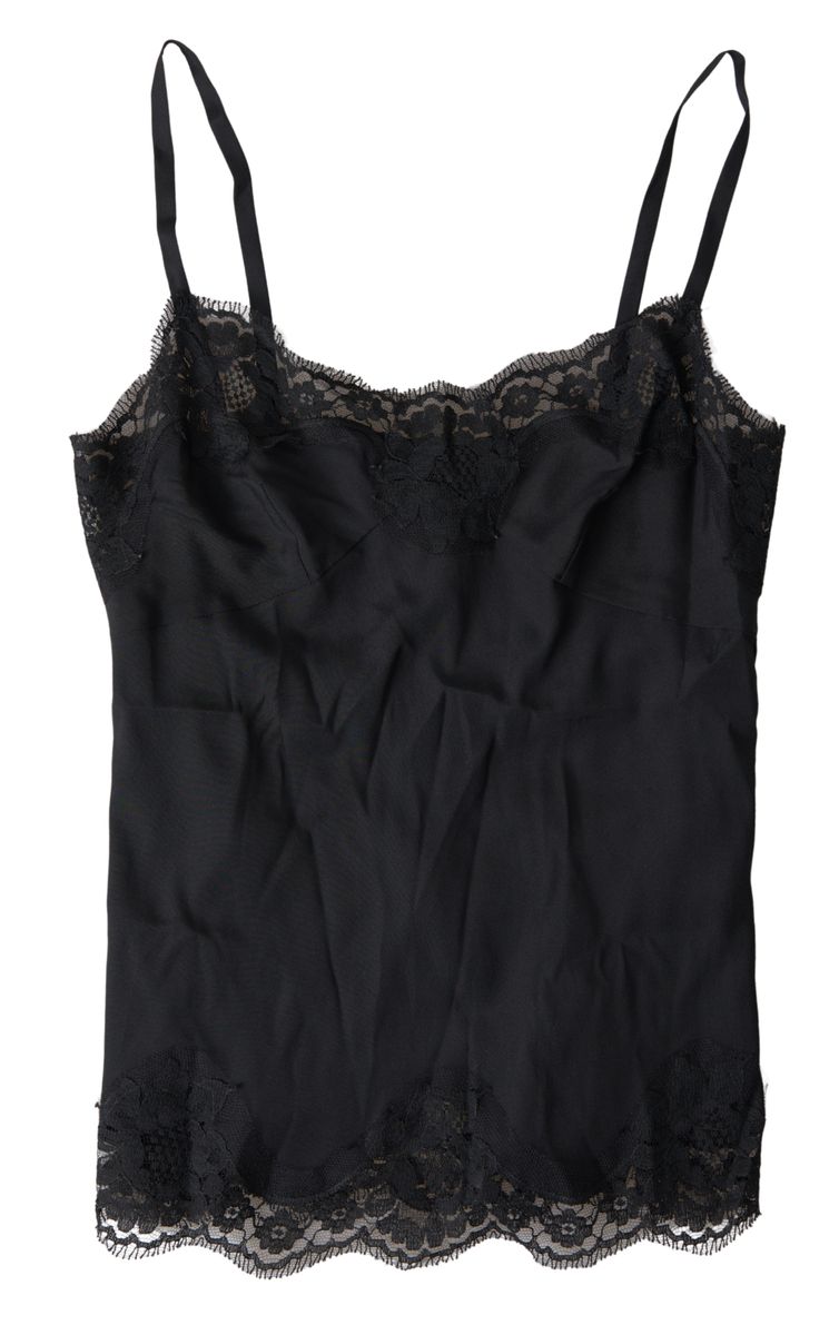 Dolce & Gabbana Elegant Black Silk Blend Camisole
