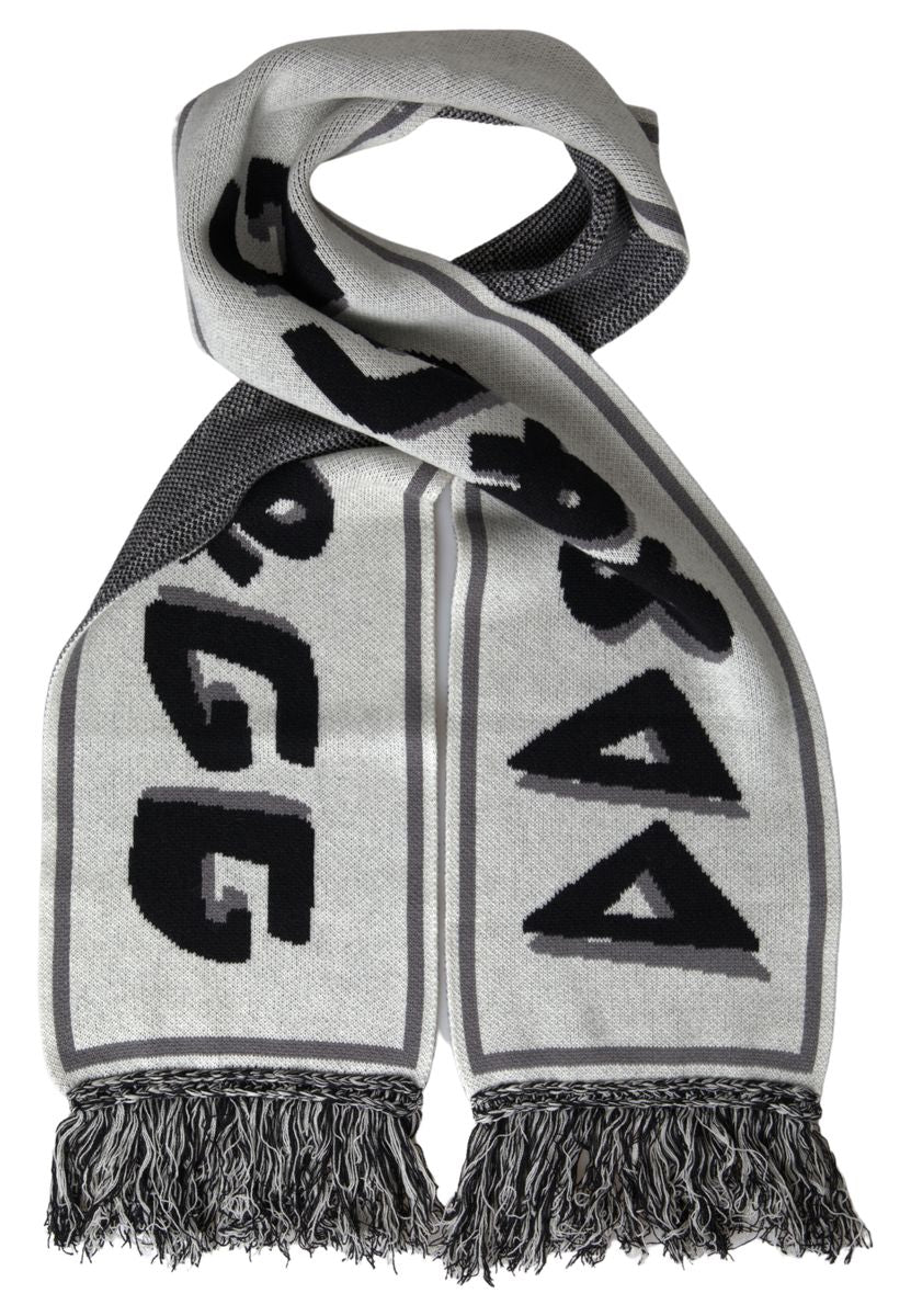 Dolce & Gabbana Elegant Gray Cashmere Men's Scarf
