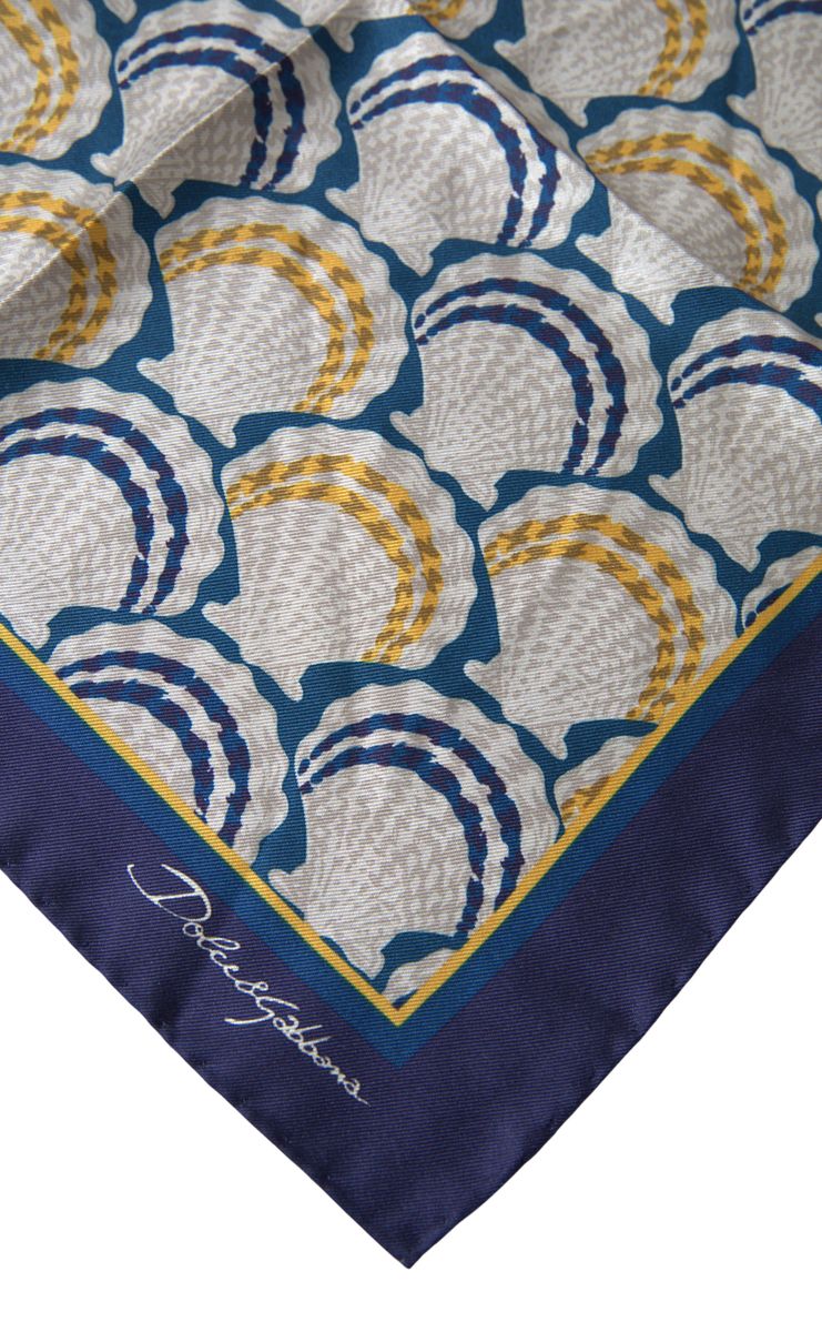 Dolce & Gabbana Elegant Multicolor Silk Men's Square Scarf