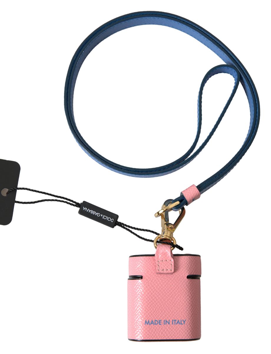 Dolce & Gabbana Chic Calf Leather Airpods Case in Pink
