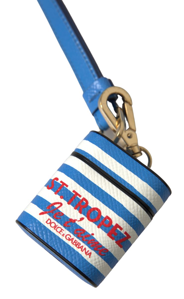 Dolce & Gabbana Chic Striped Leather Airpods Case