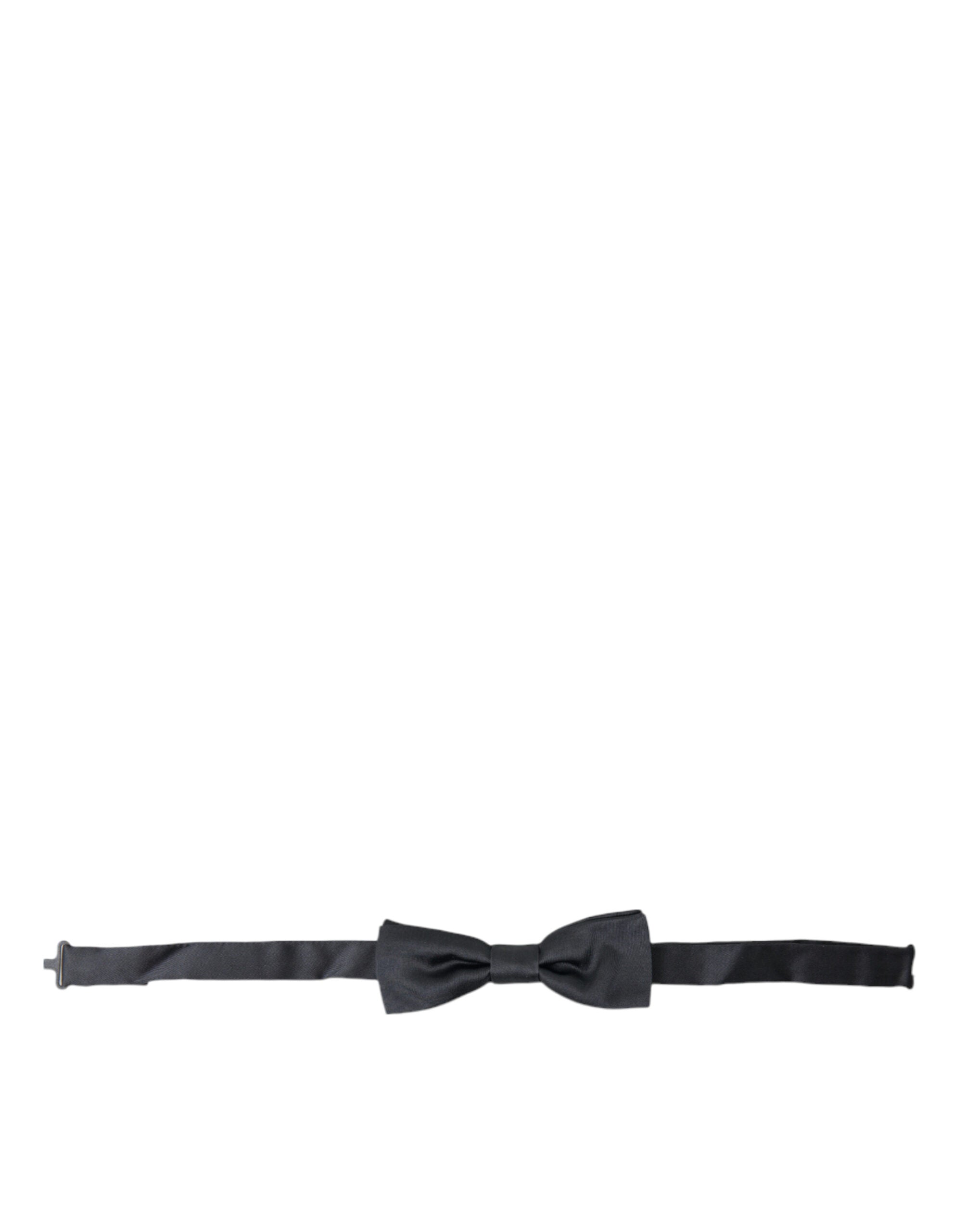 Dolce & Gabbana Elegant Anthracite Gray Silk Bow Tie