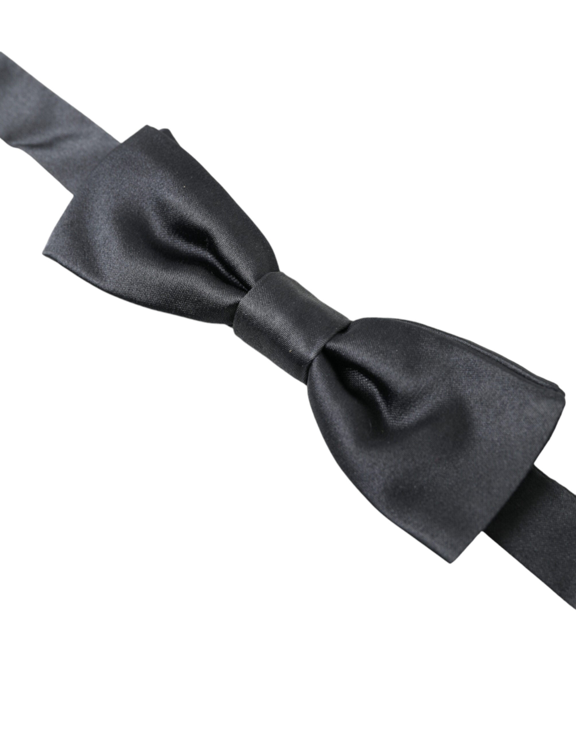 Dolce & Gabbana Elegant Anthracite Gray Silk Bow Tie