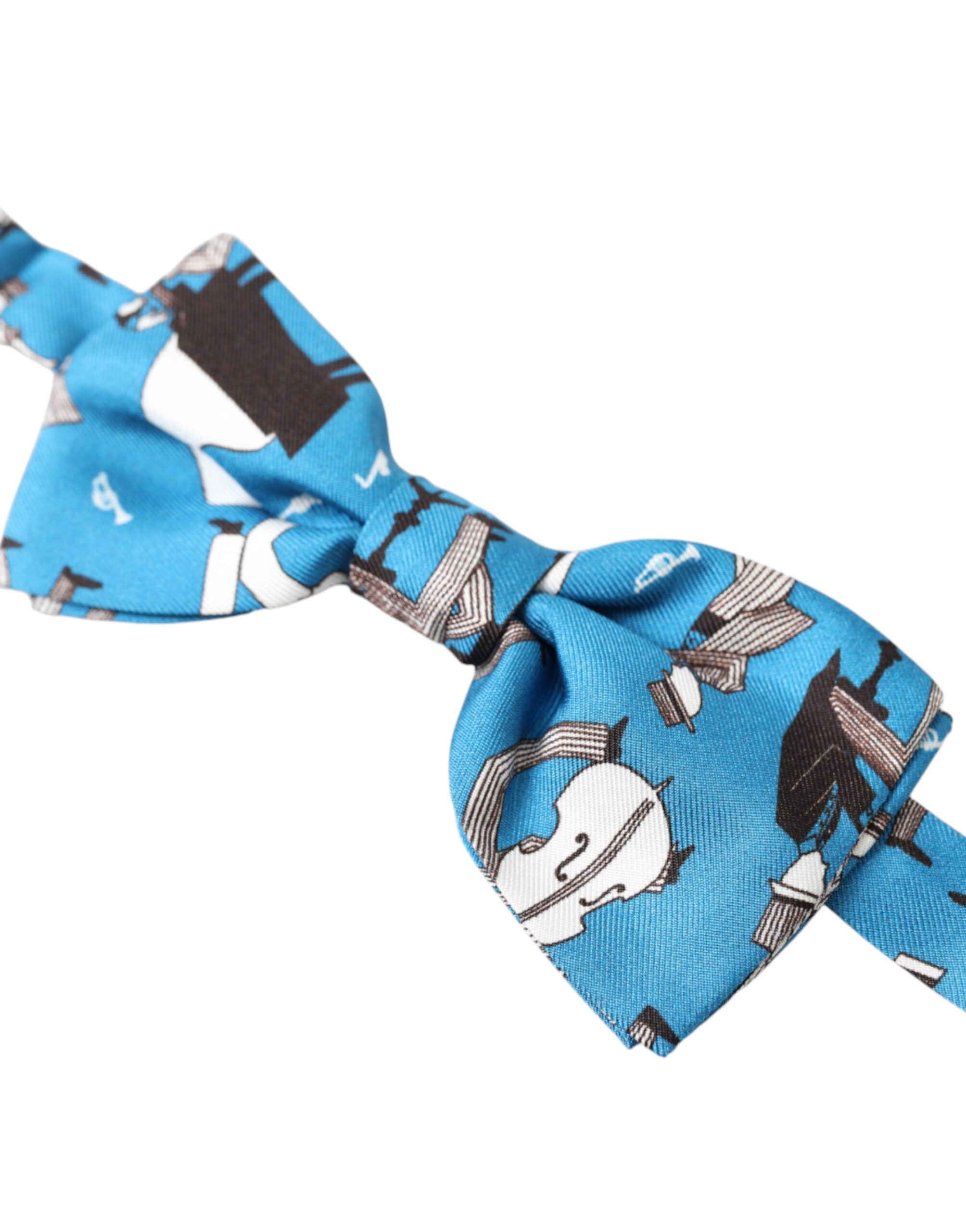 Dolce & Gabbana Elegant Silk Blue Jazz Club Bow Tie