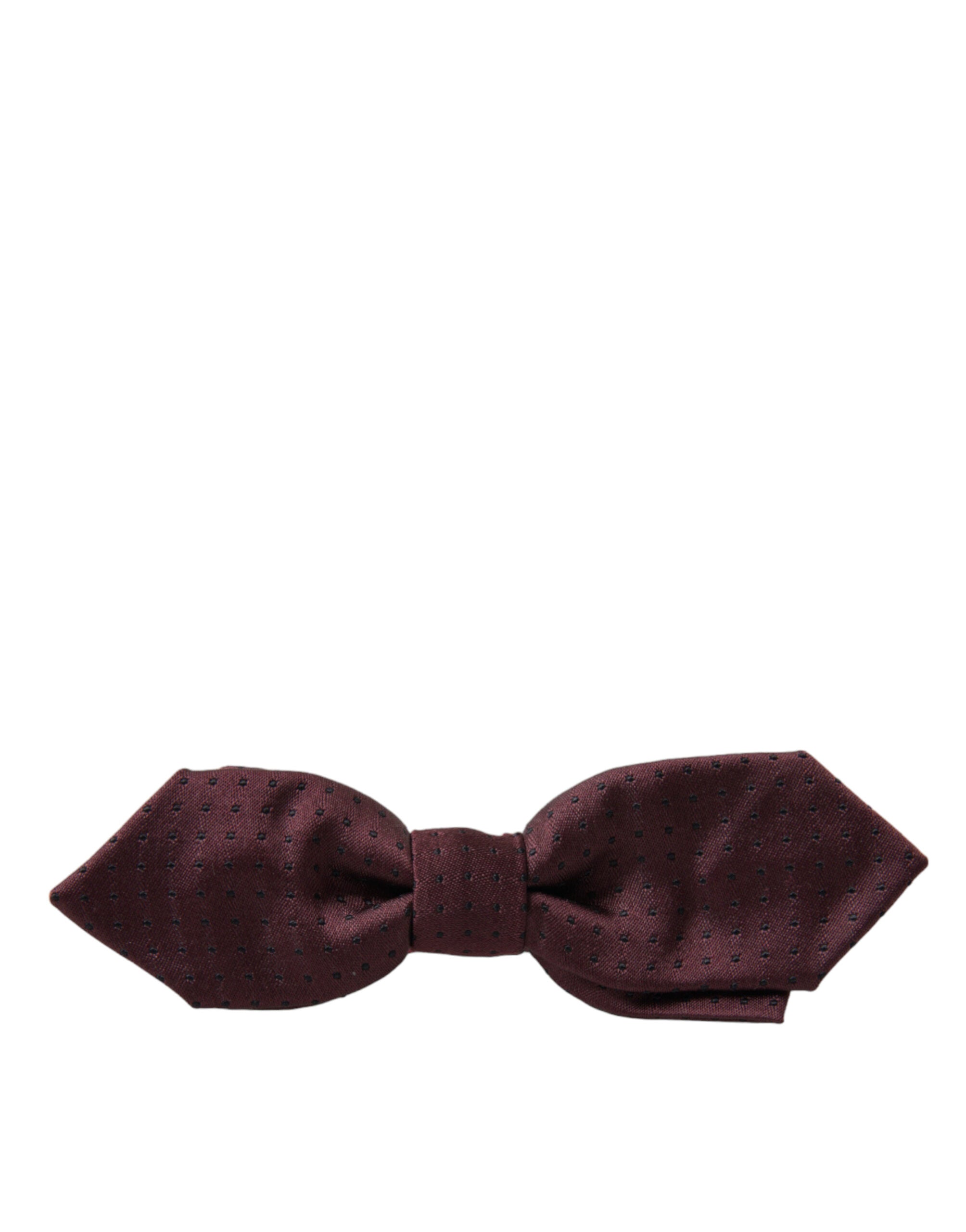 Dolce & Gabbana Elegant Bordeaux Silk Bow Tie