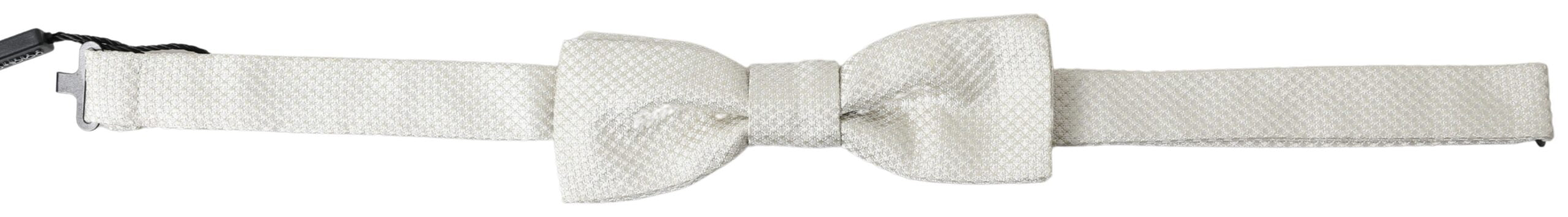 Dolce & Gabbana Elegant Ivory Silk Bow Tie