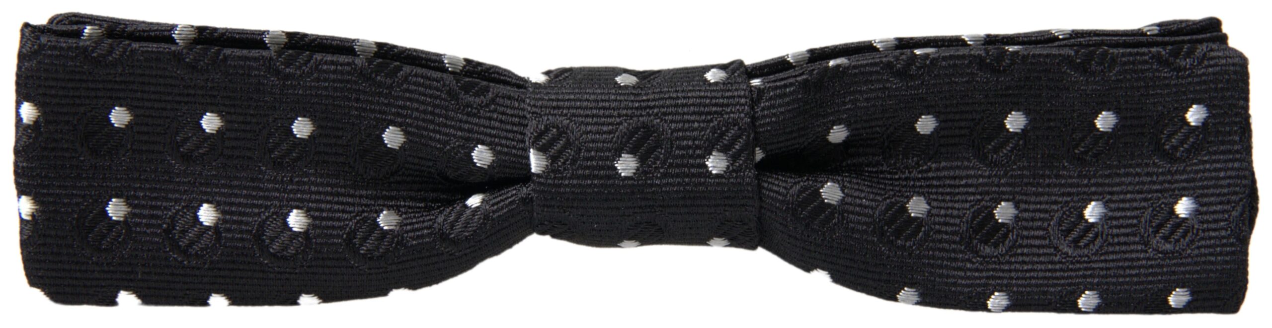 Dolce & Gabbana Elegant Silk Black Bow Tie with Signature Clasp