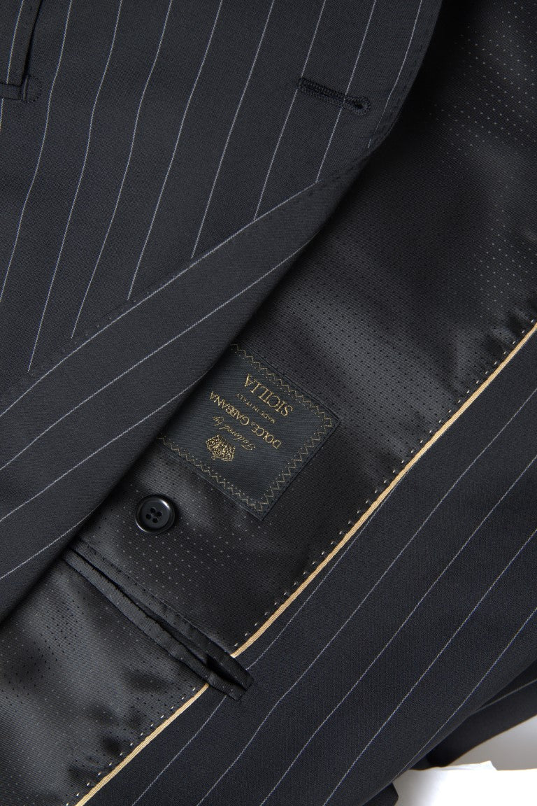 Едноредно блейзър SICILIA с черни райета Dolce & Gabbana