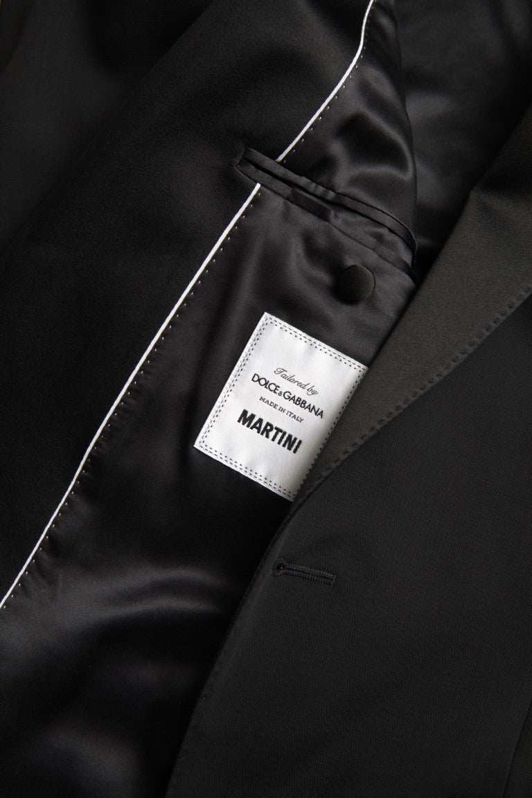 Dolce & Gabbana Черно вълнено едноредно блейзър MARTINI