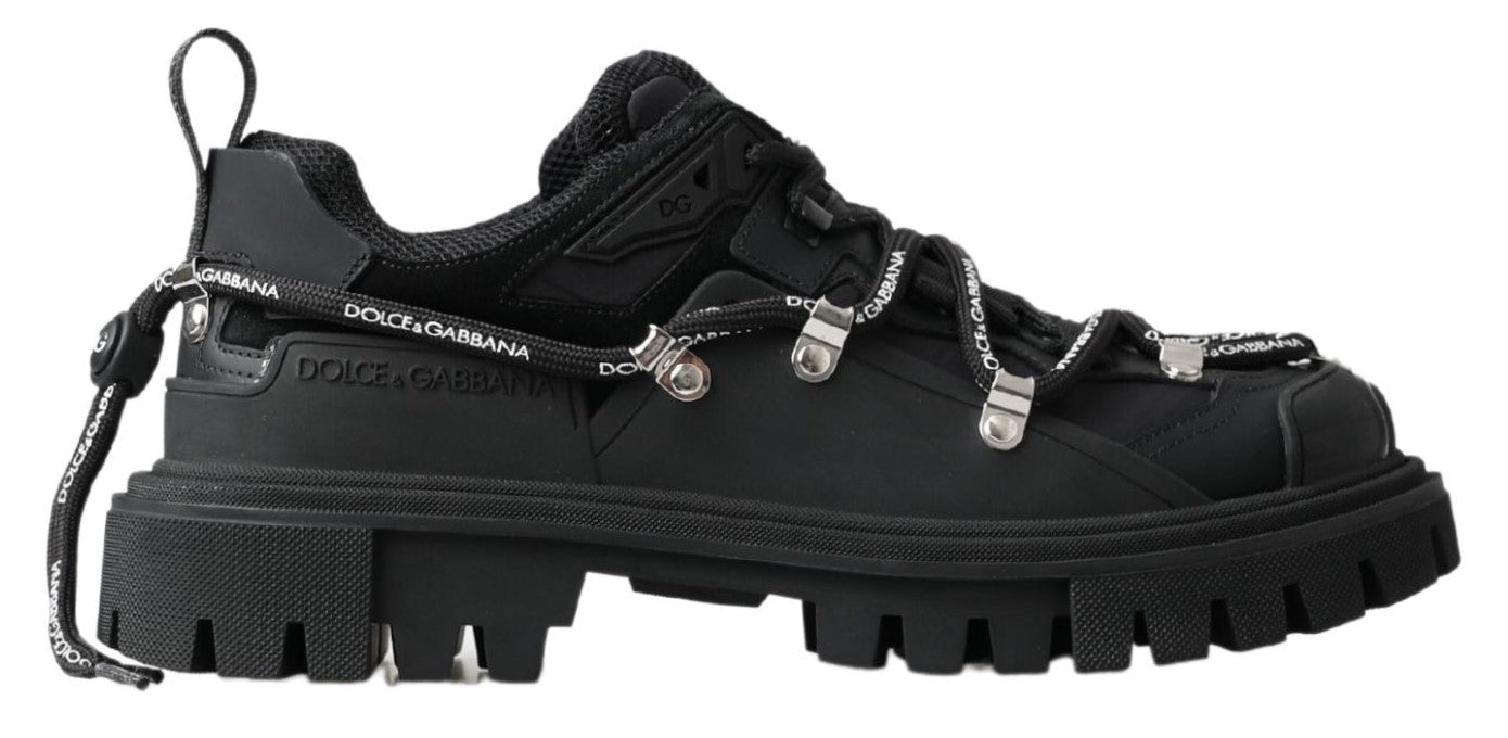 Черни маратонки Dolce & Gabbana Trekking Derby Logo