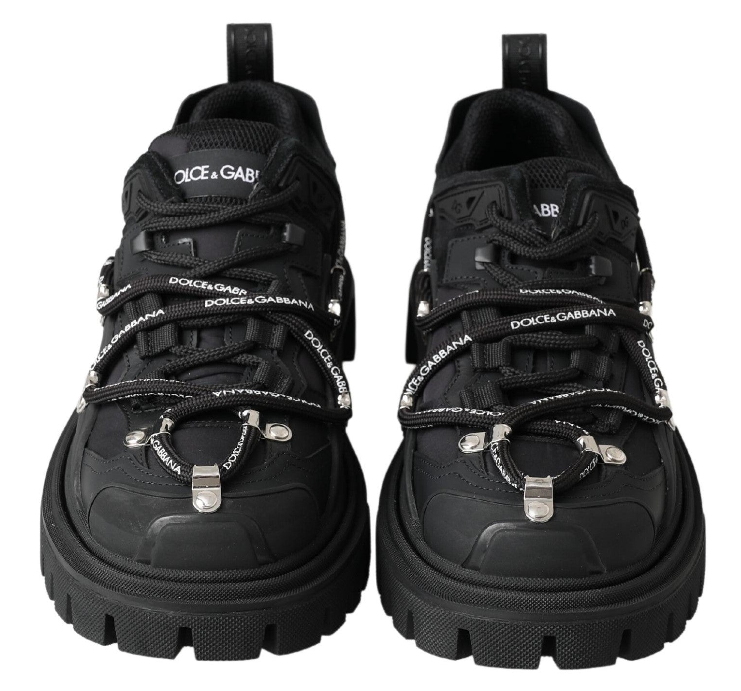 Черни маратонки Dolce & Gabbana Trekking Derby Logo