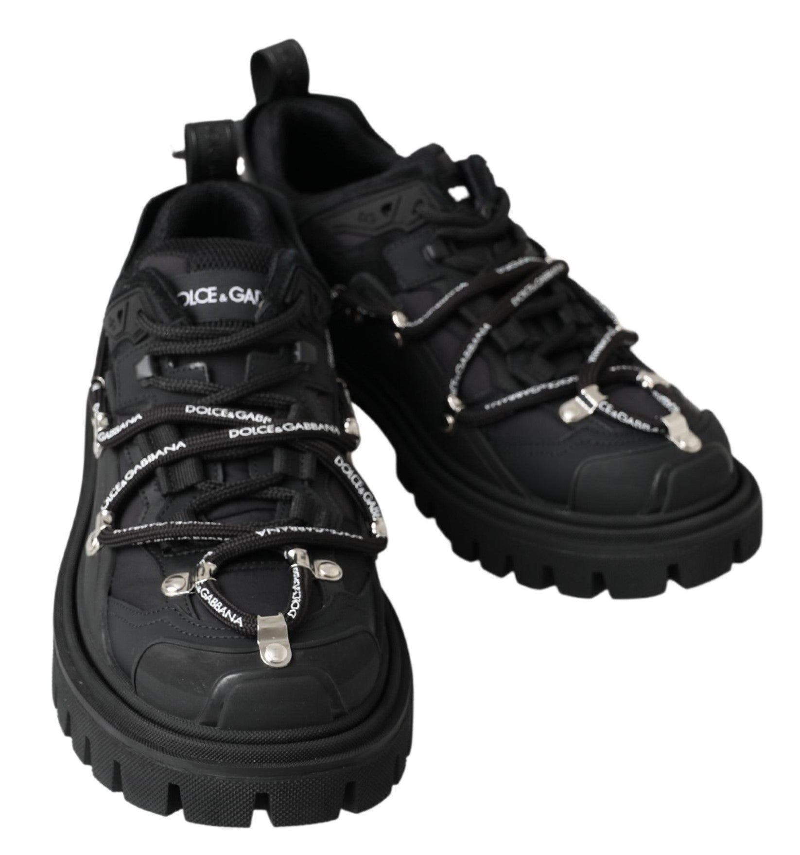 Черни маратонки Dolce & Gabbana Trekking Derby Logo