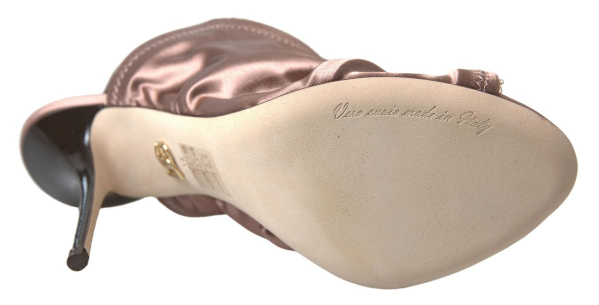 Dolce & Gabbana Светлокафяв корсет Slingback Style Закопчаващи се високи токчета