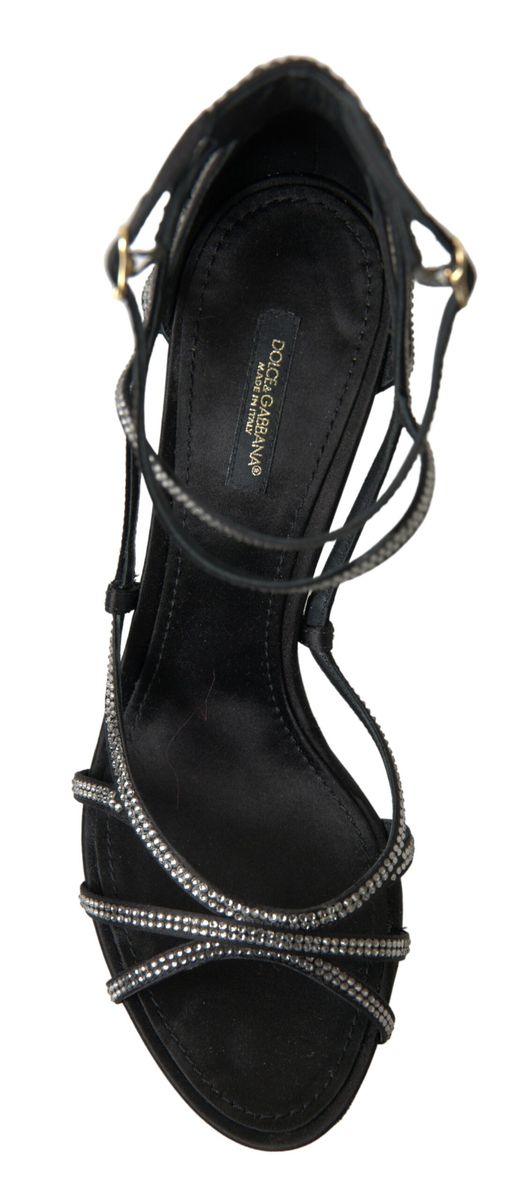 Сандали Dolce & Gabbana със страз и сатенени обувки