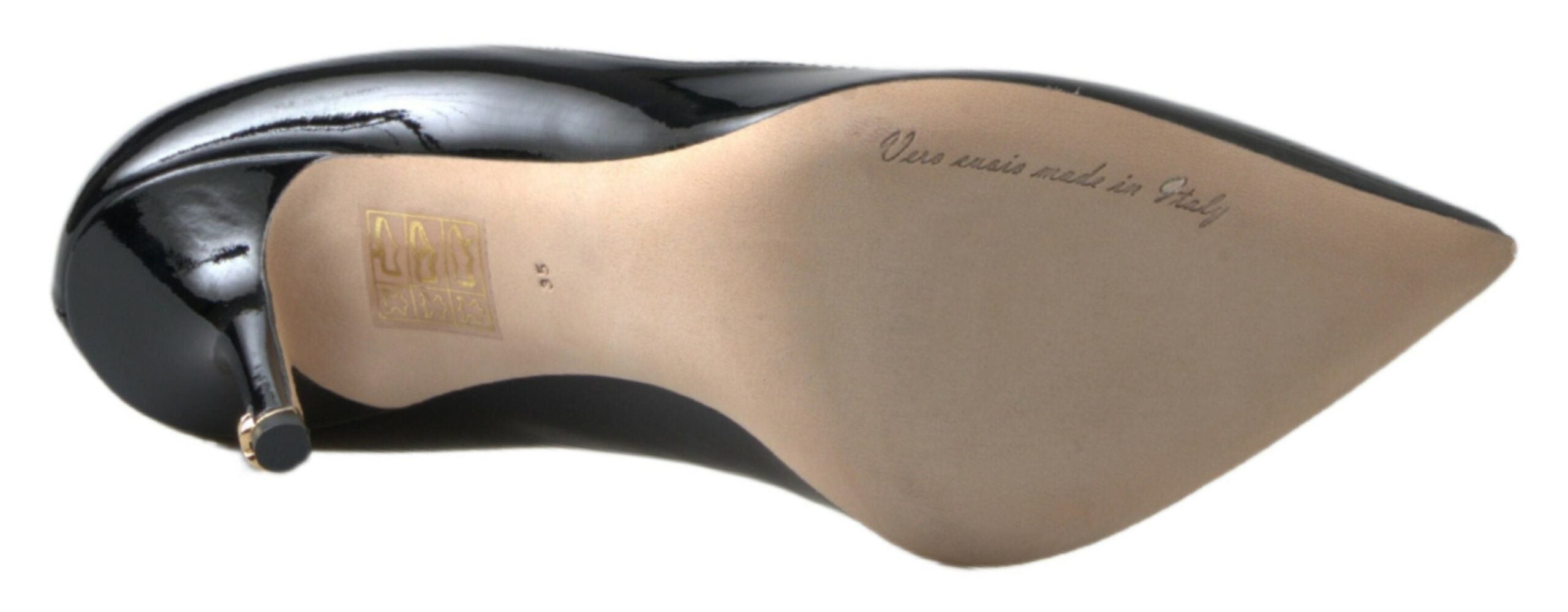 Dolce & Gabbana черни лачени обувки с високи токчета