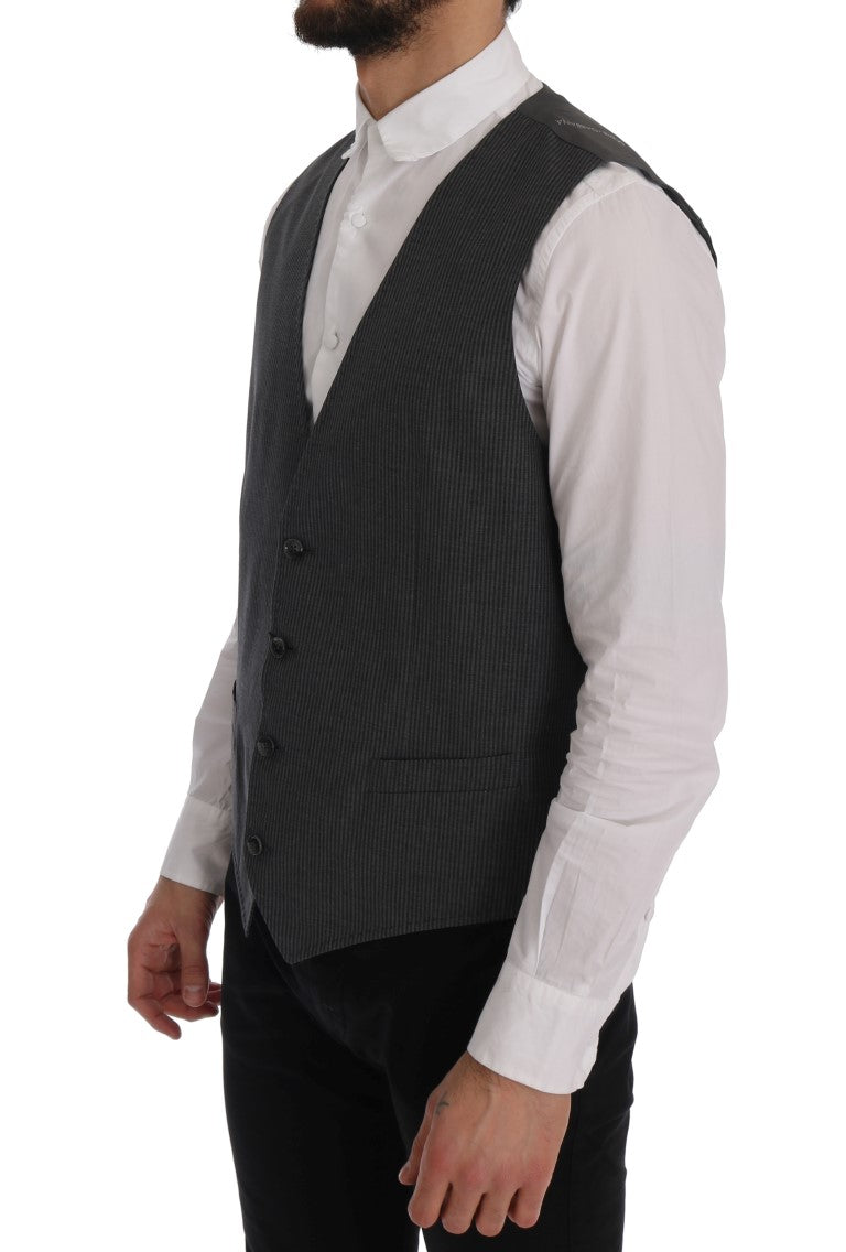Dolce & Gabbana Elegant Gray Waistcoat Vest