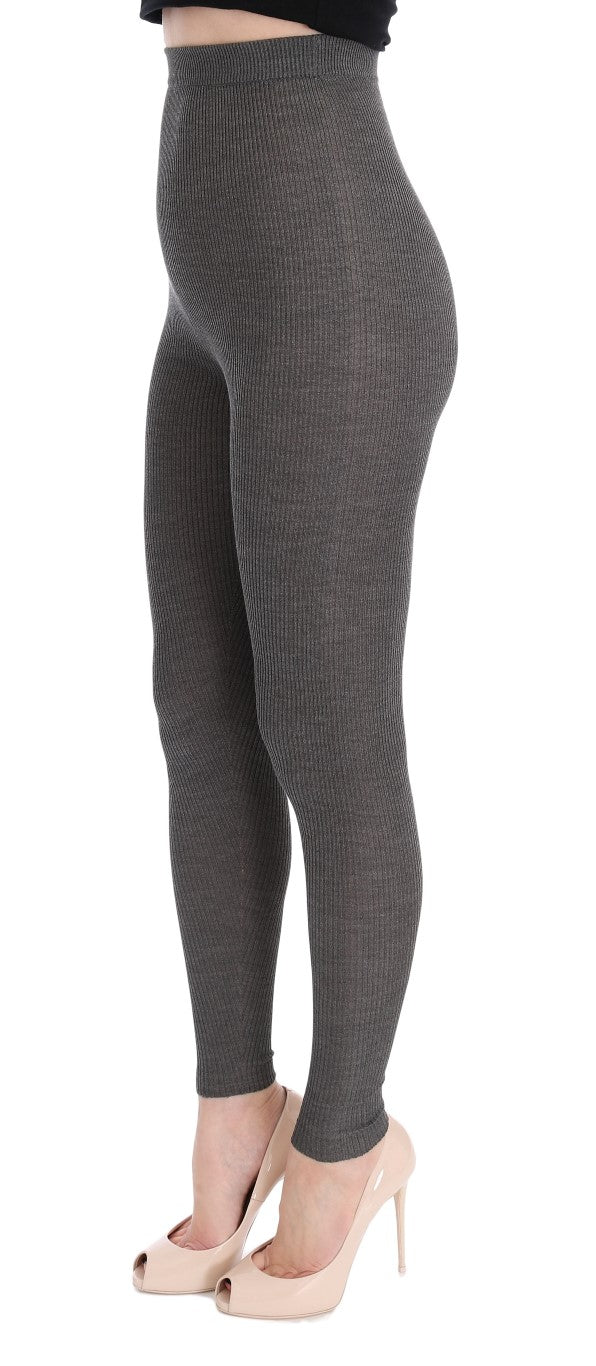 Dolce & Gabbana Elegant High Waist Cashmere Tights Pants