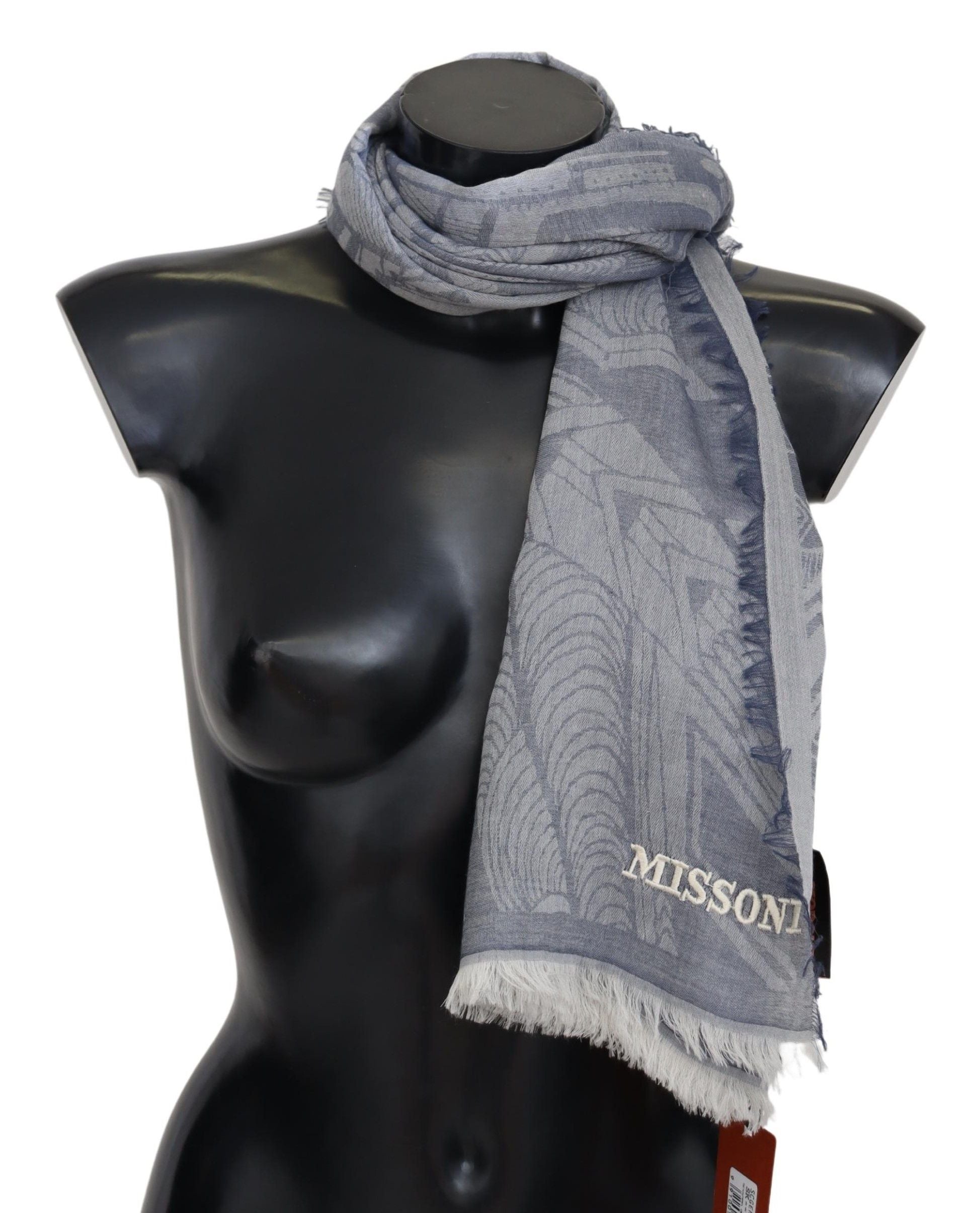 Missoni сив кашмирен унисекс топъл шал за врата