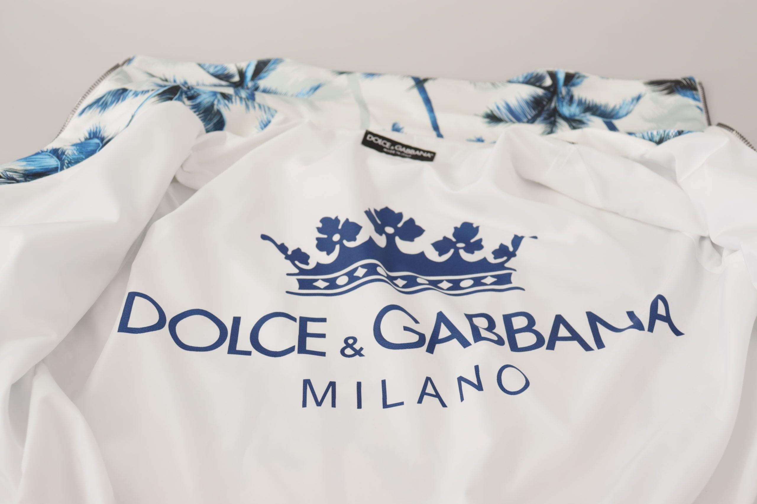 Мъжки пуловер с цял цип с многоцветен принт на дърво Dolce & Gabbana