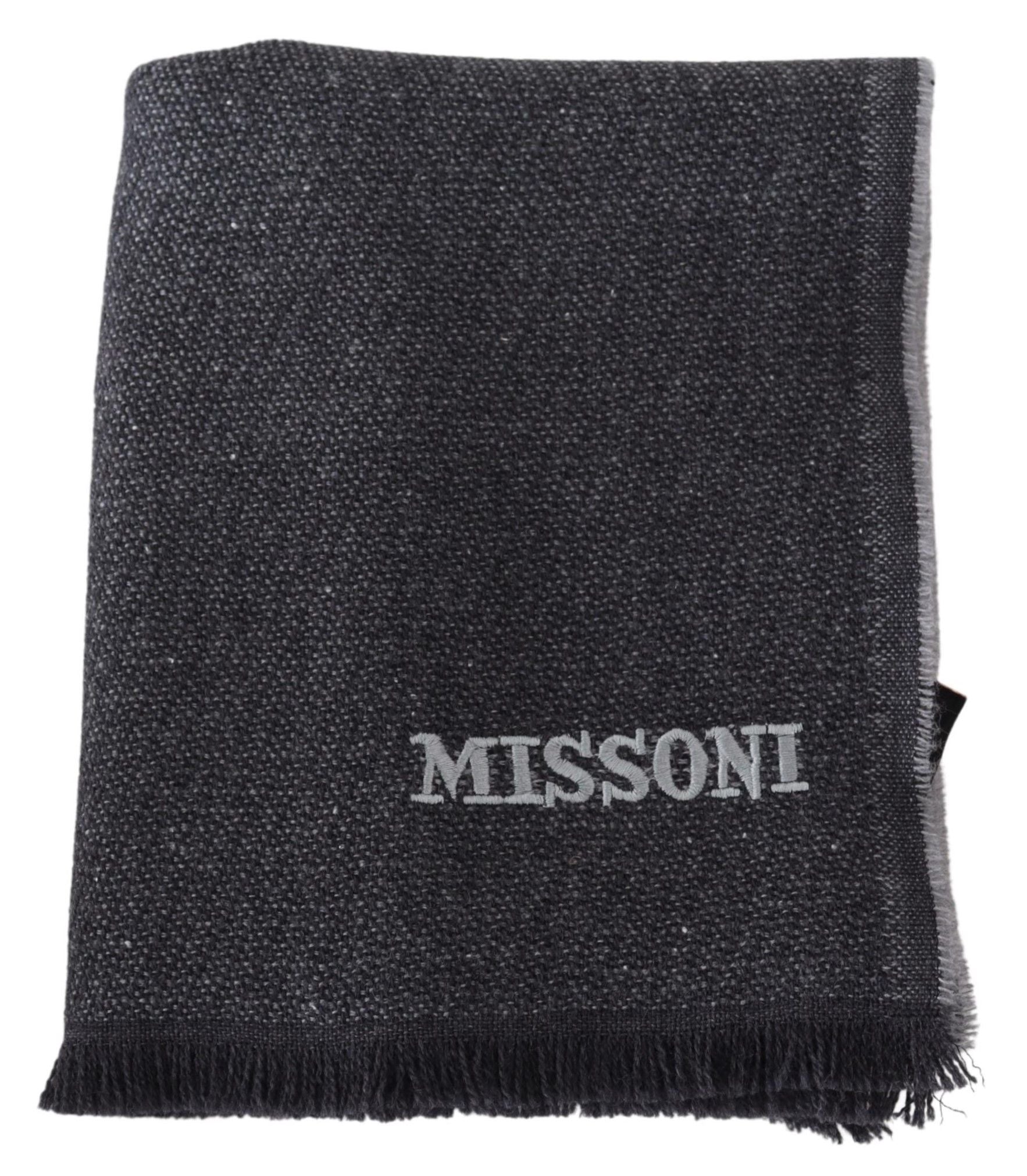 Missoni черен вълнен плетен унисекс шал с шал