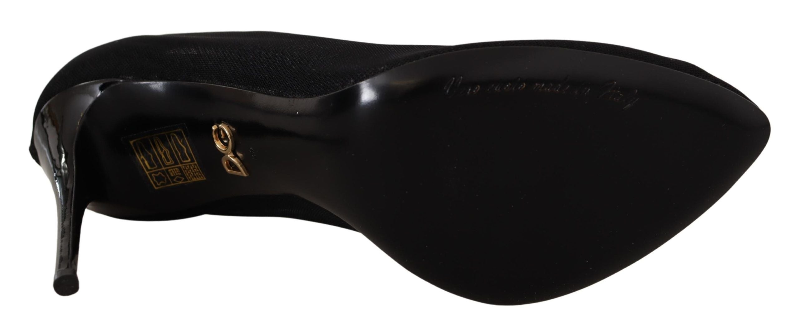 Елегантни черни еластични чорапи Dolce & Gabbana