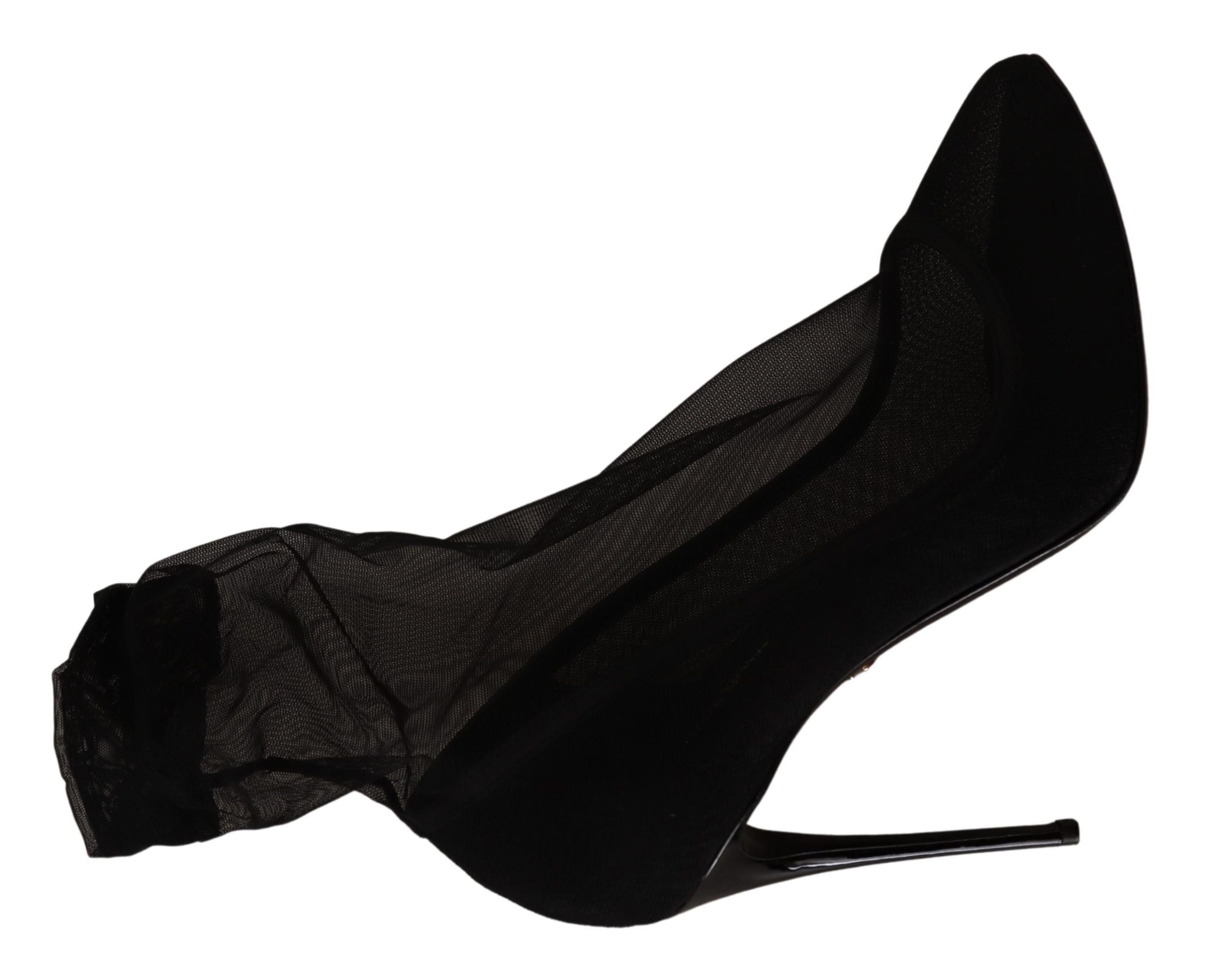 Елегантни черни еластични чорапи Dolce & Gabbana