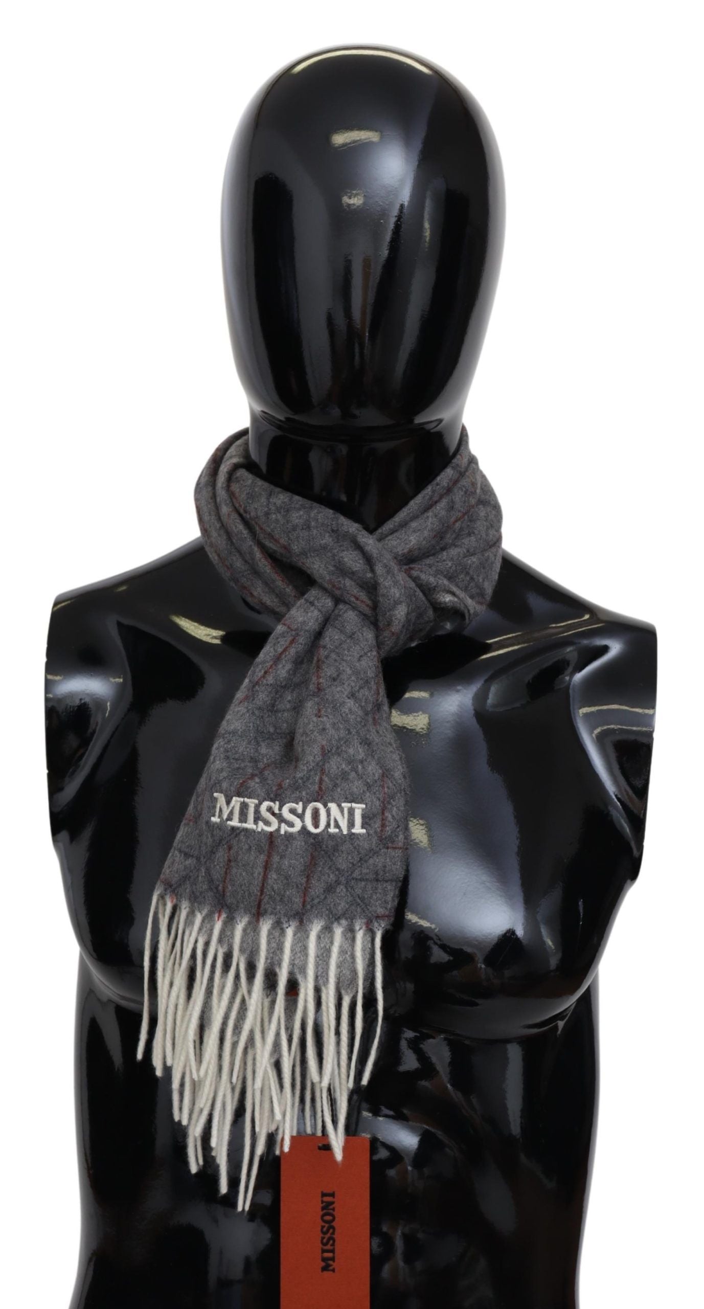 Missoni сив шарен кашмирен шал унисекс