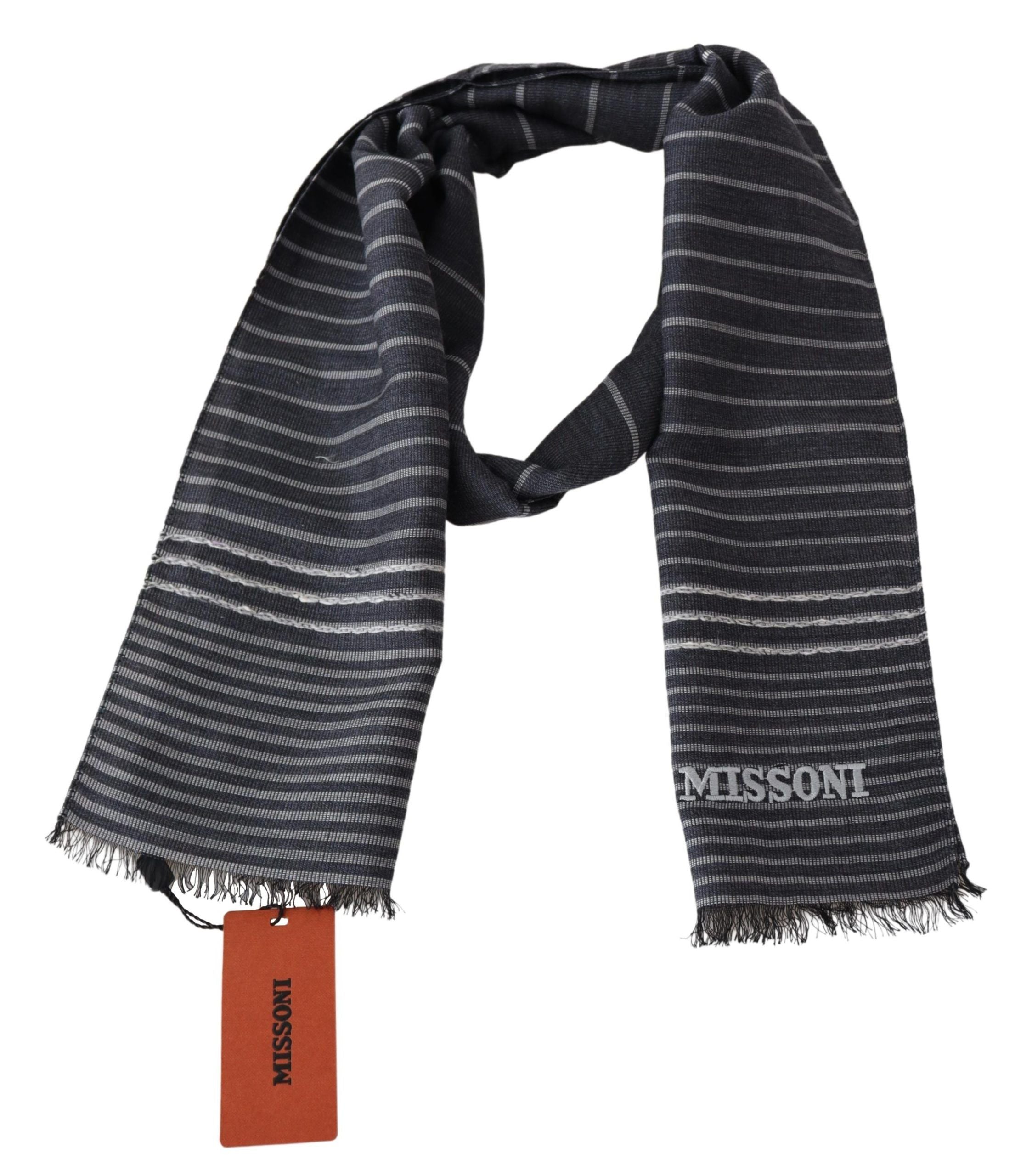 Многоцветен вълнен шал с раирана унисекс Missoni
