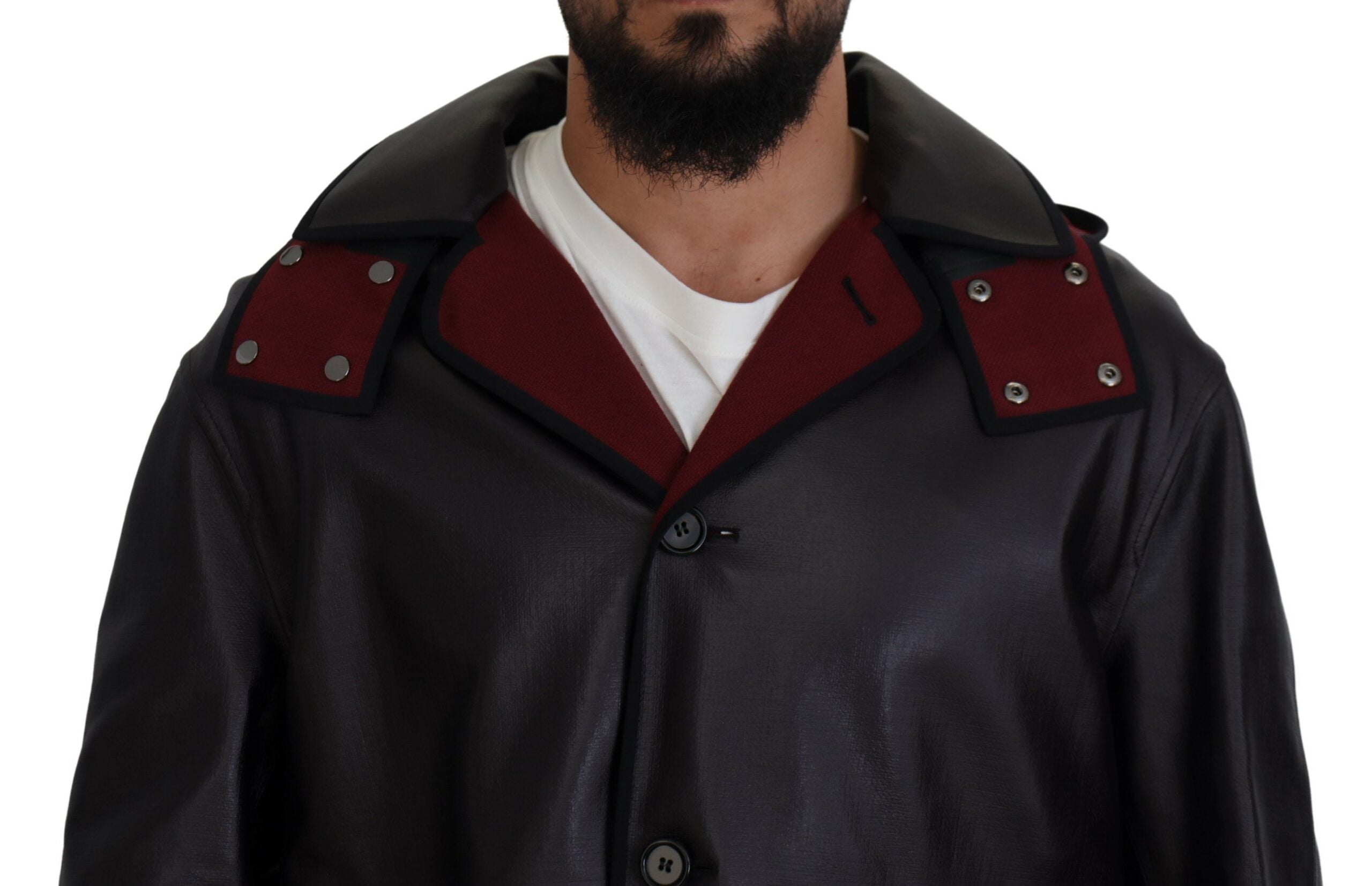 Памучно яке Dolce & Gabbana Black Trench с качулка