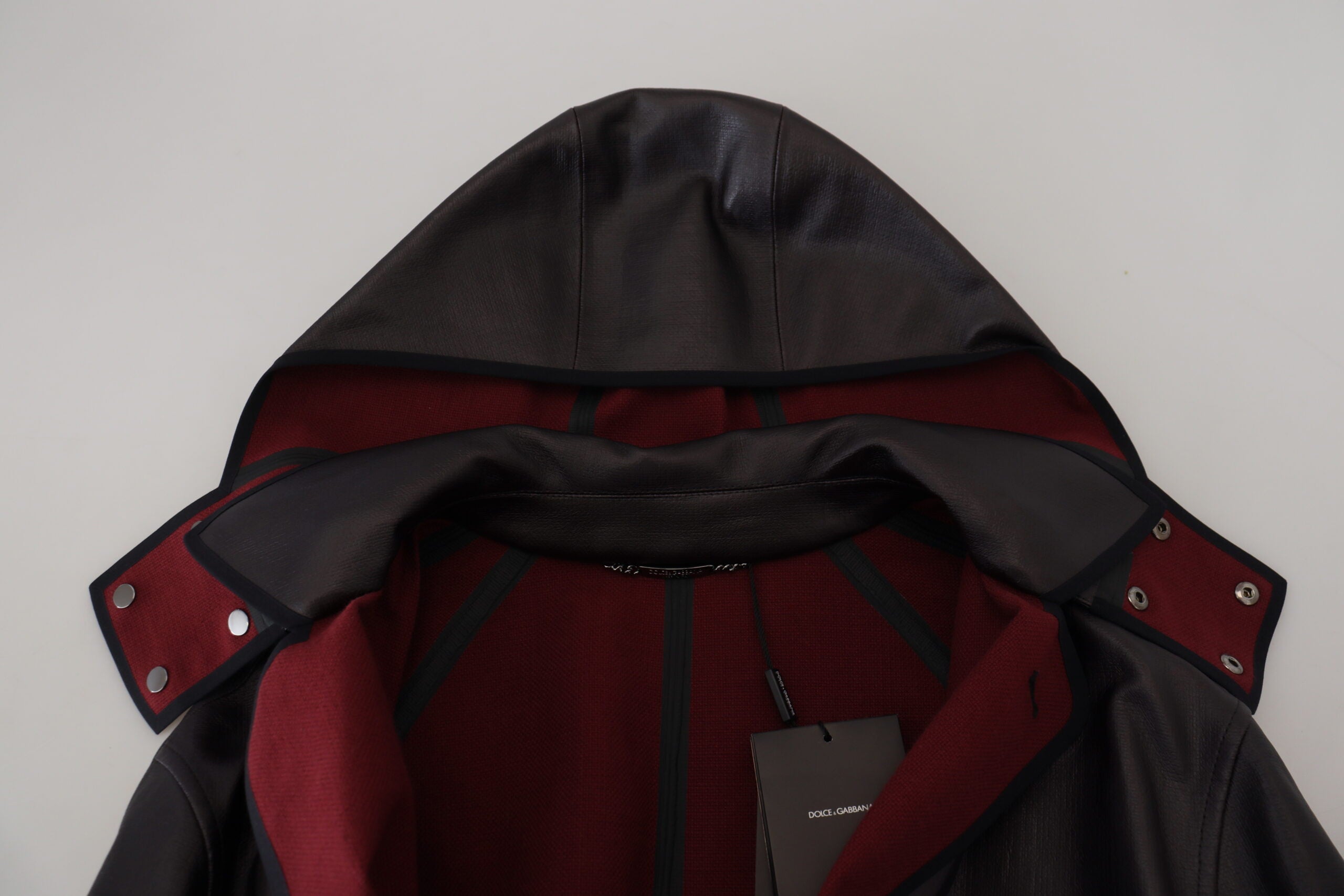 Памучно яке Dolce & Gabbana Black Trench с качулка