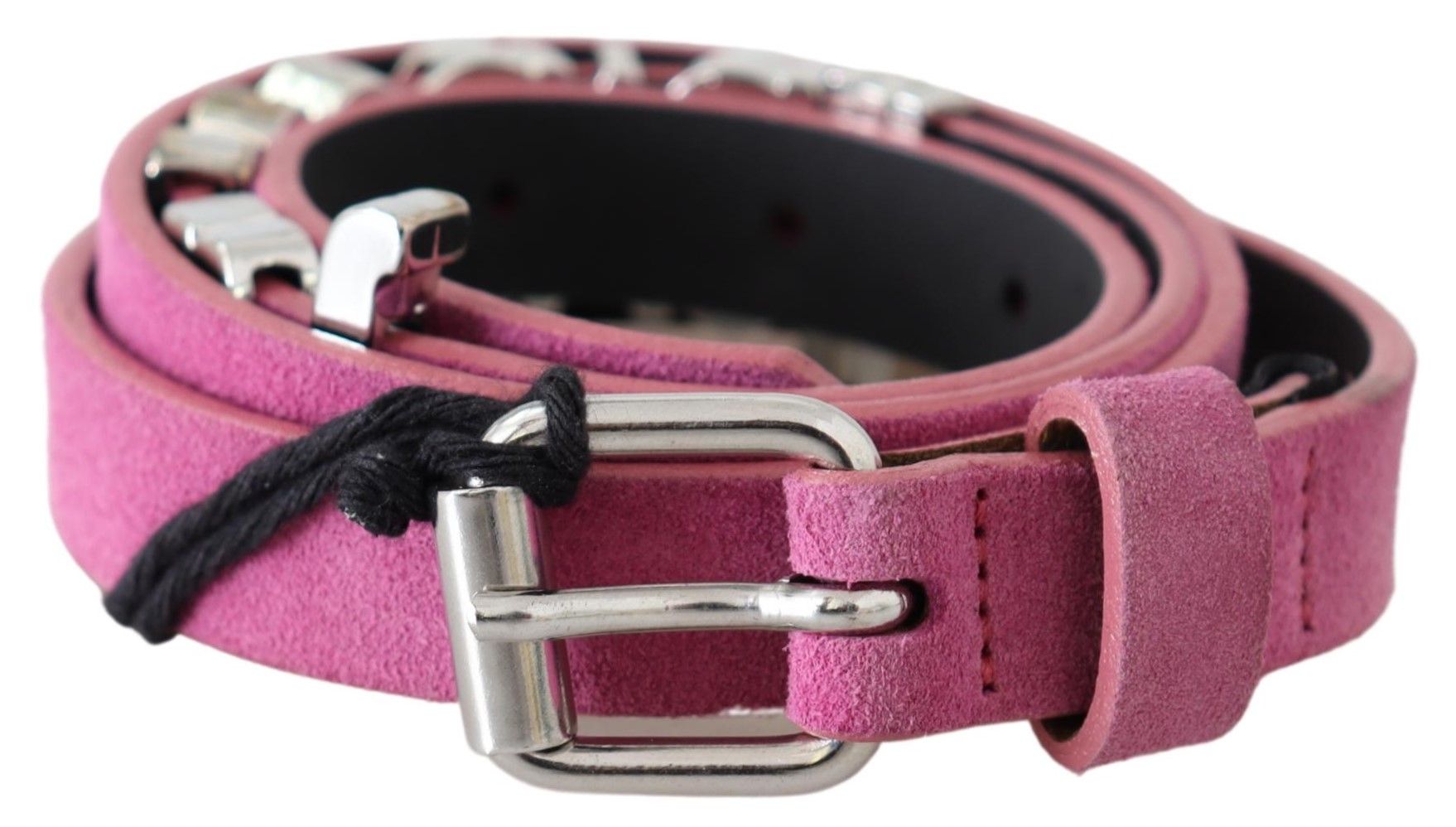 Колан за кръста Just Cavalli Pink Silver Chrome с метална катарама