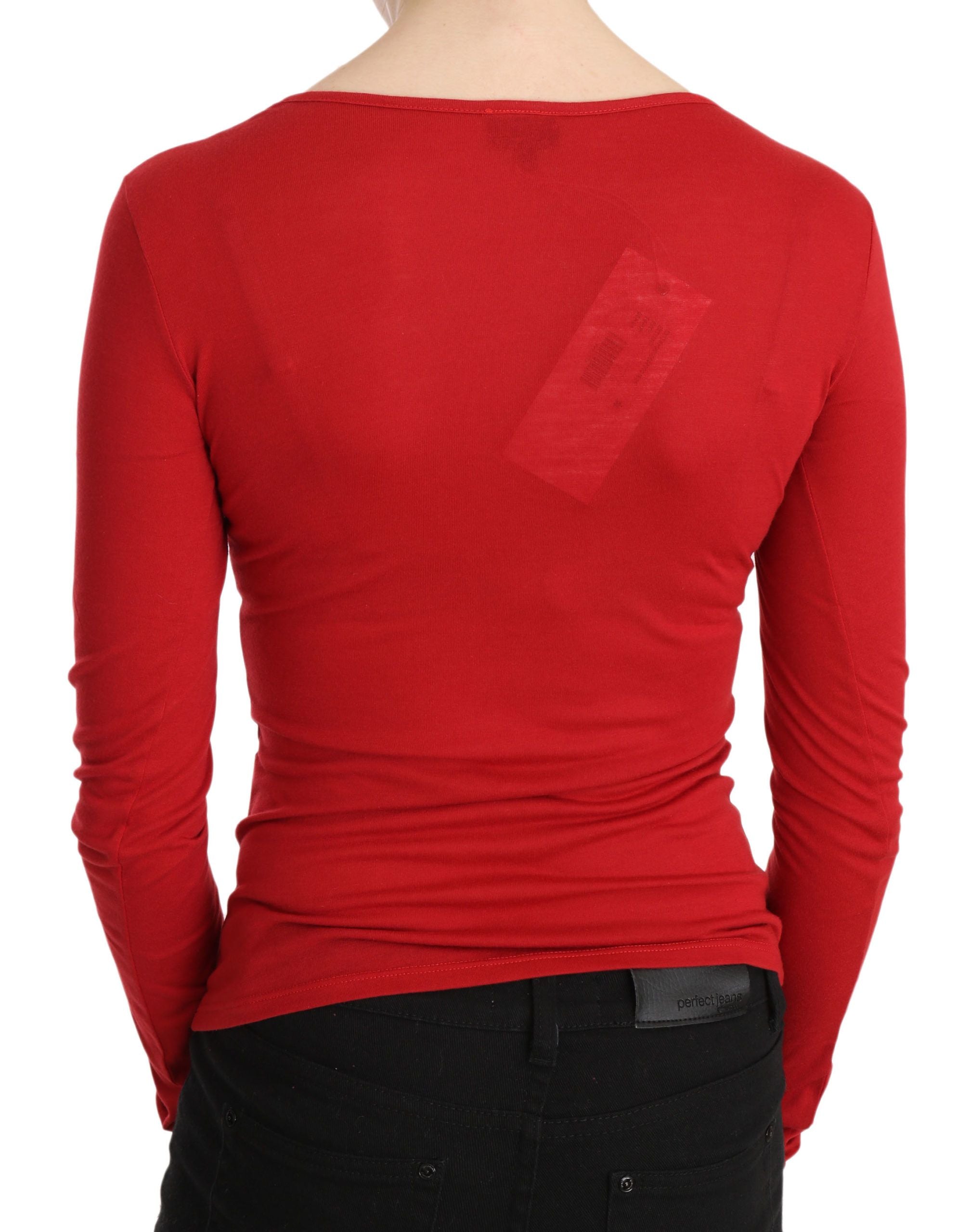 Блуза с дълъг ръкав Exte Red Exte Crystal Embellished